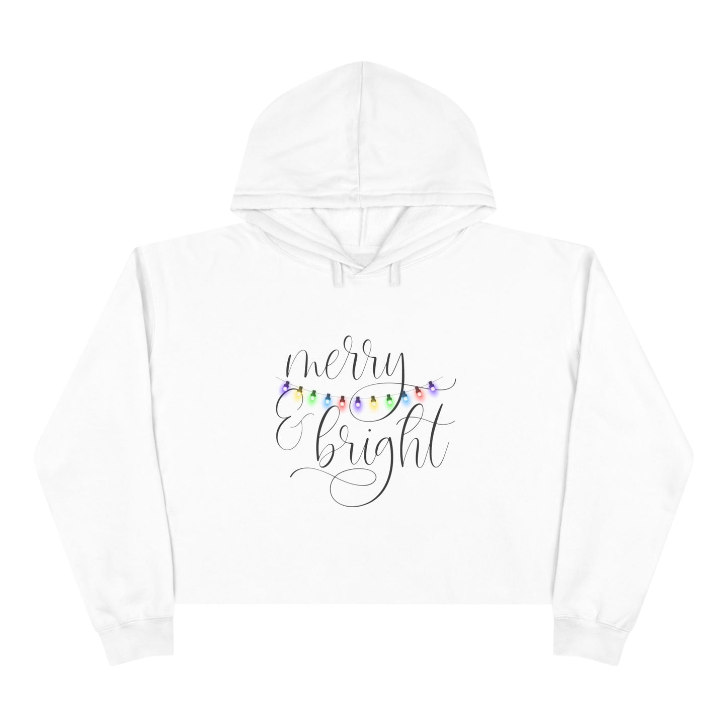 Merry & Bright Crop Hoodie