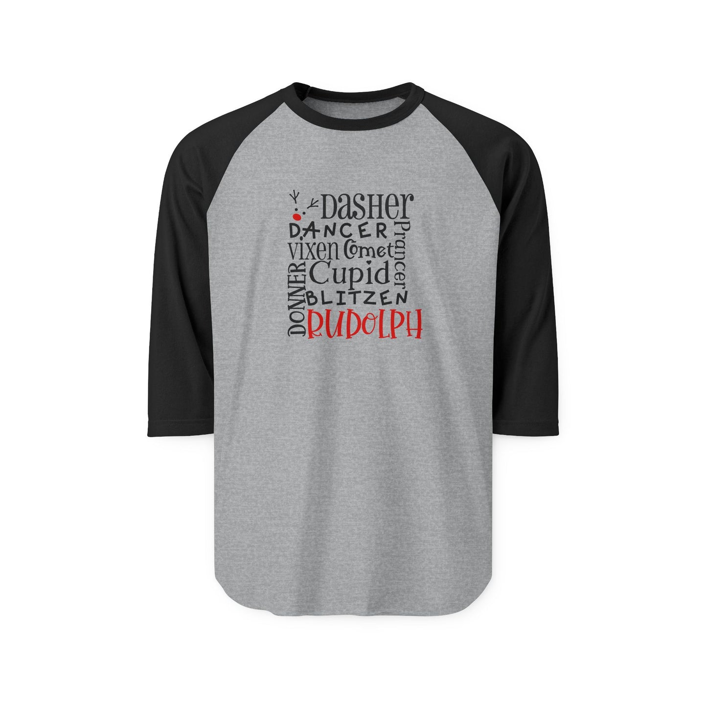 Rudolph Baseball Tee