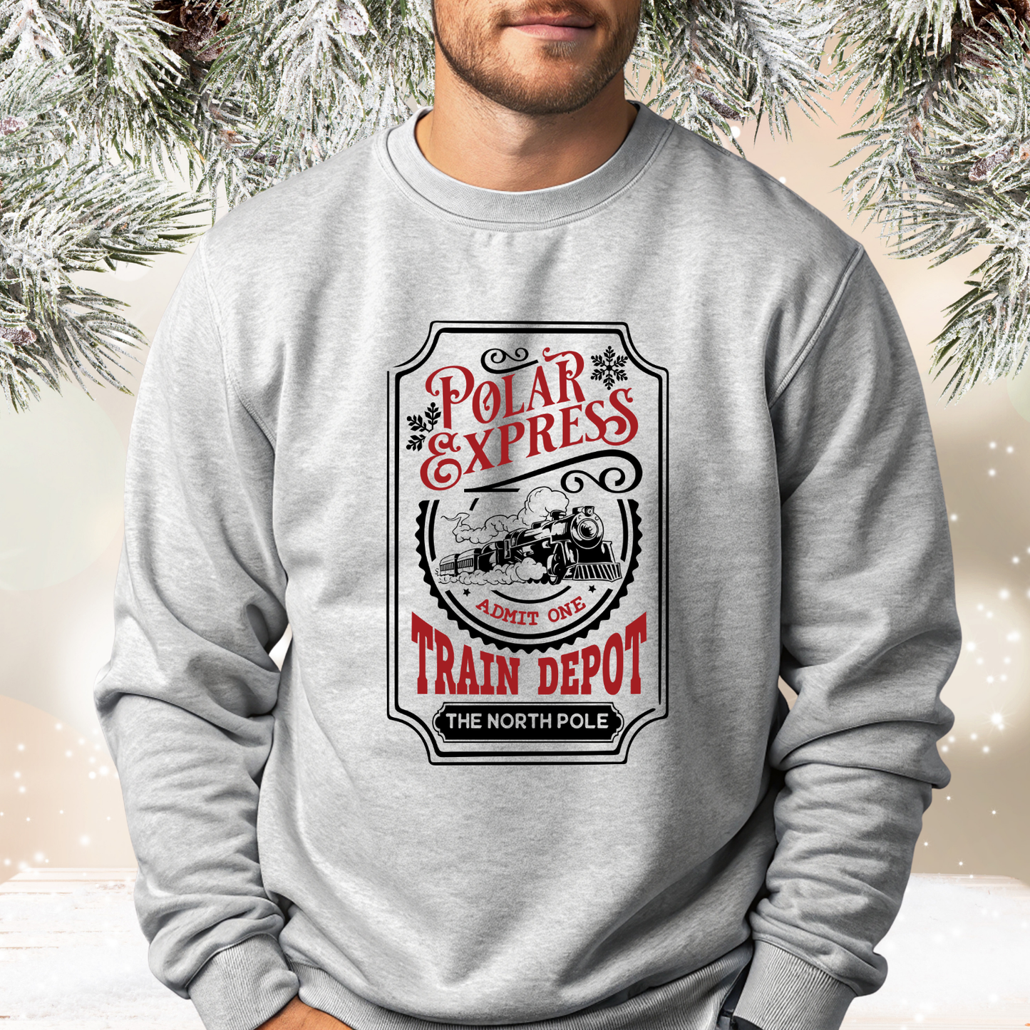 Polar Express Train Depot Crewneck Sweatshirt