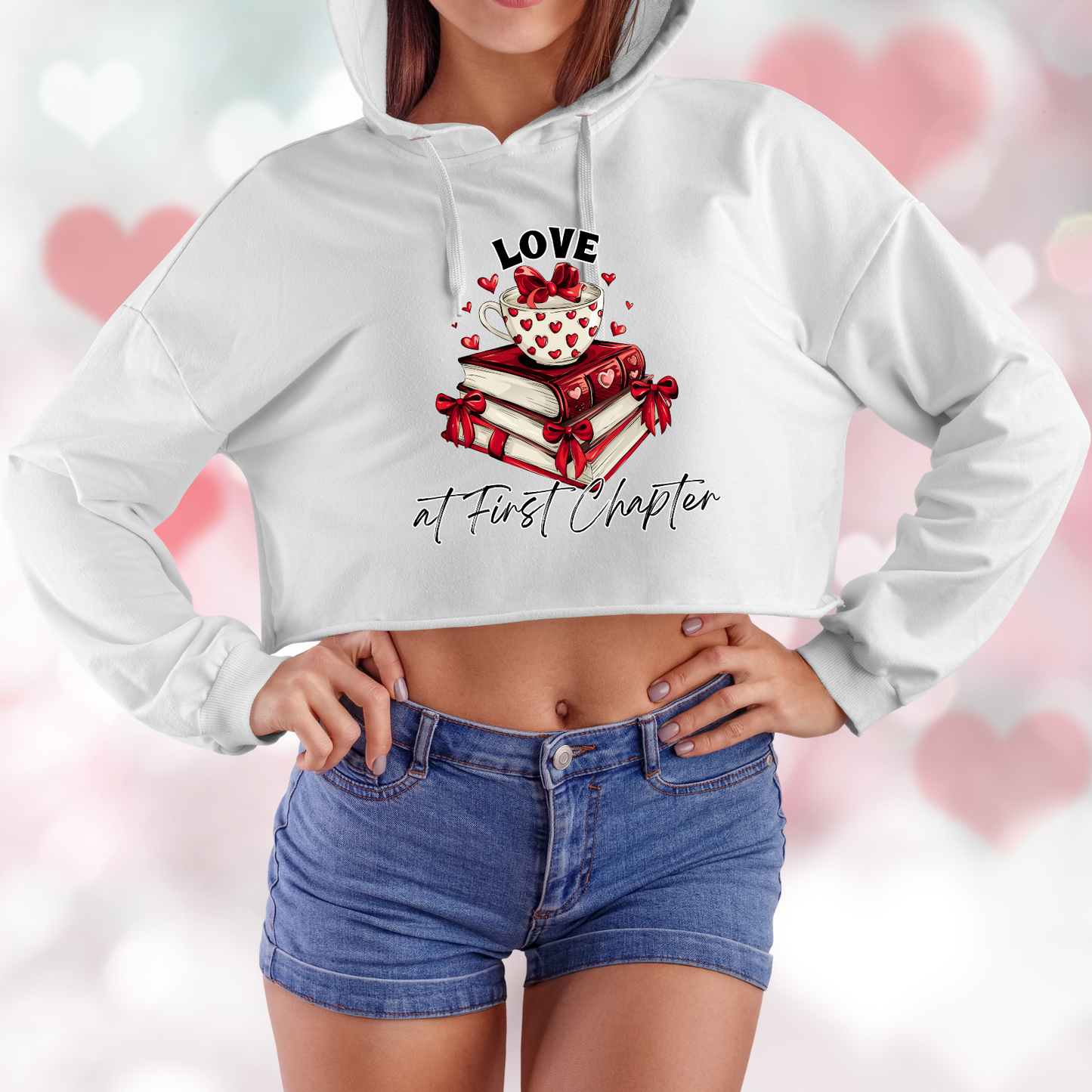 Love At First Chapter Crop Hoodie
