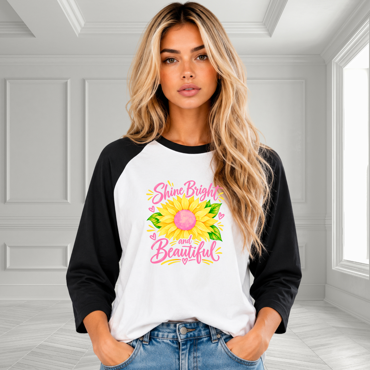 Shine Bright And Beautiful Baseball Tee