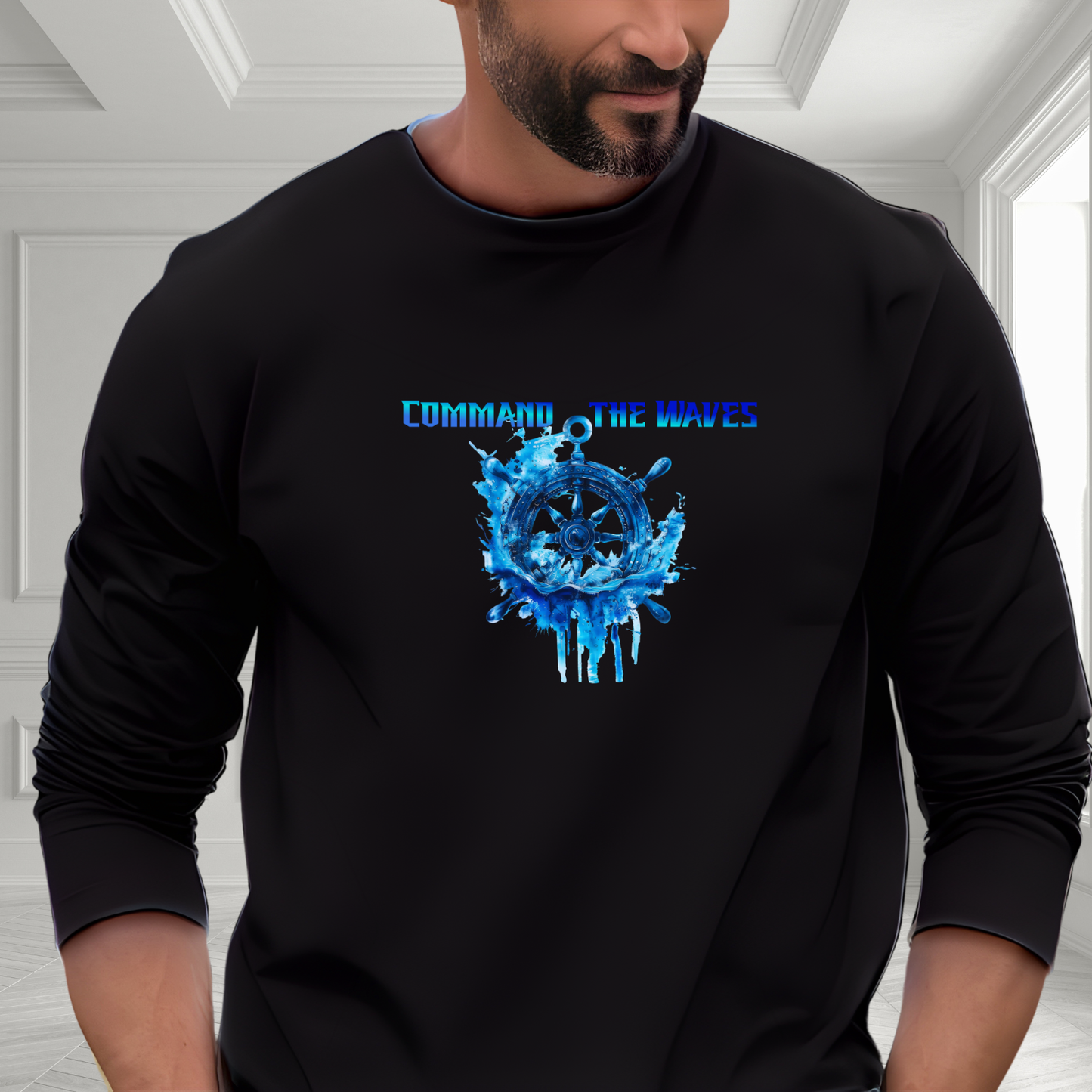 Command The Waves Long Sleeve Tee