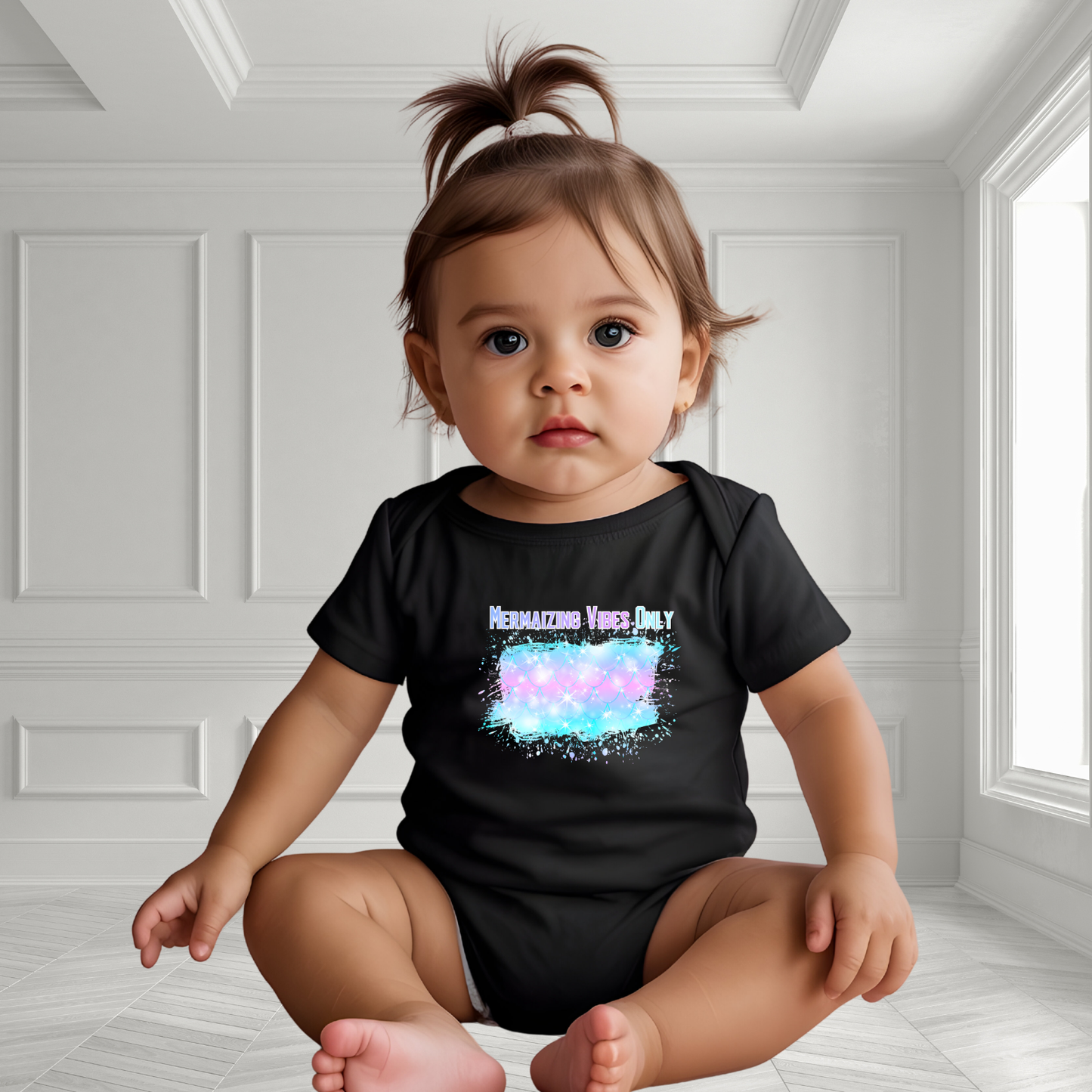 Mermaizing Vibes Only Infant Short Sleeve Onesie