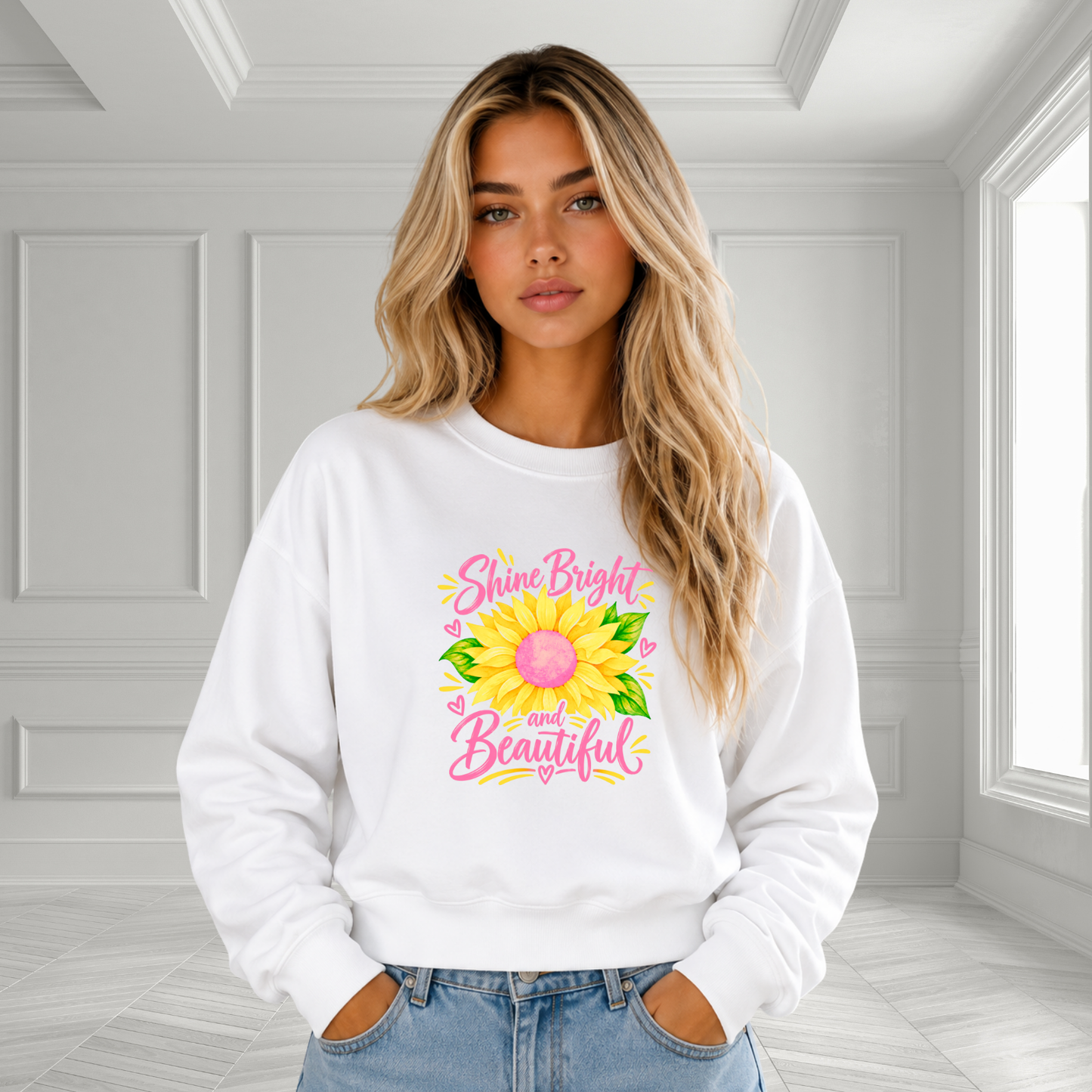 Shine Bright And Beautiful Crewneck Sweatshirt