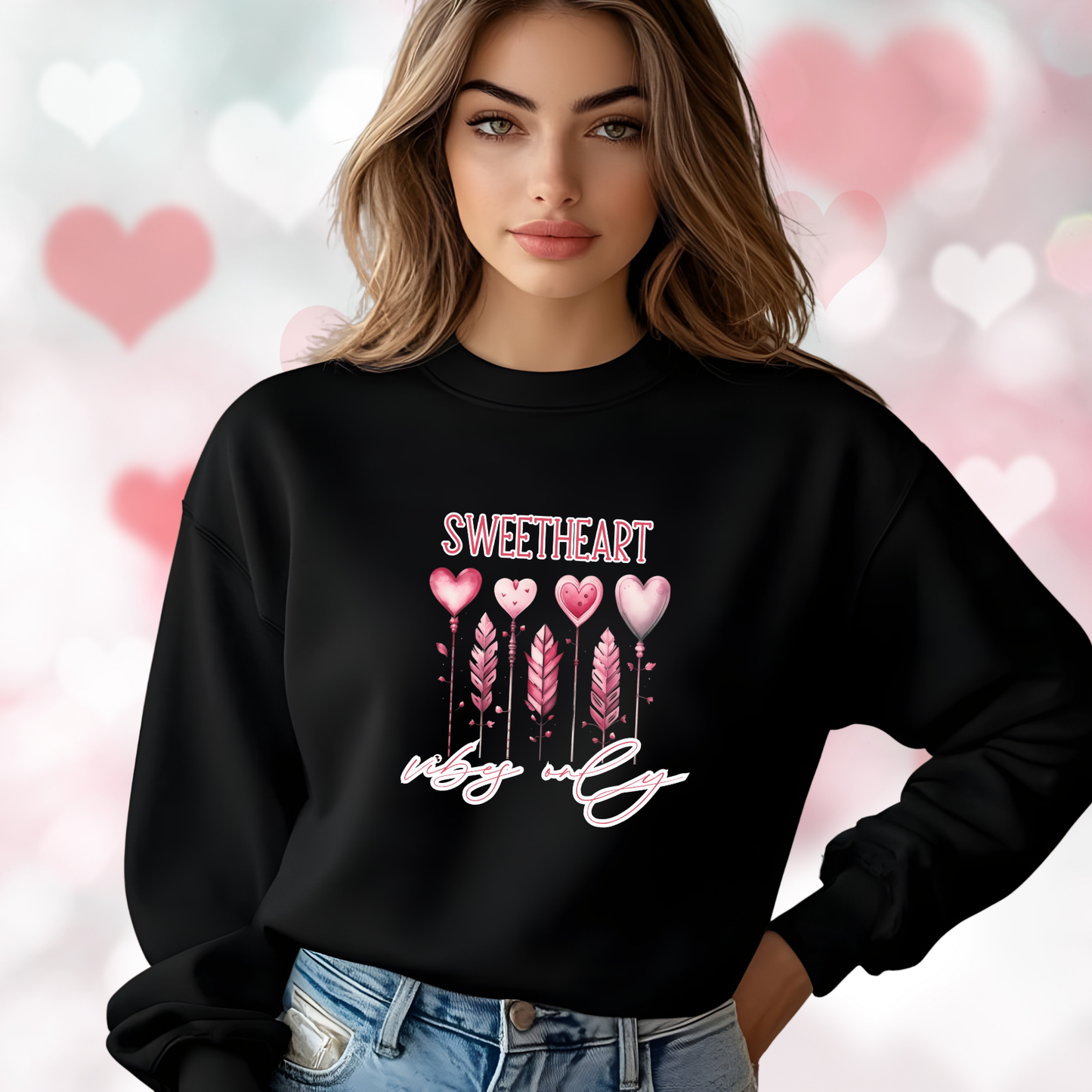 Sweetheart Vibes Only Crewneck Sweatshirt