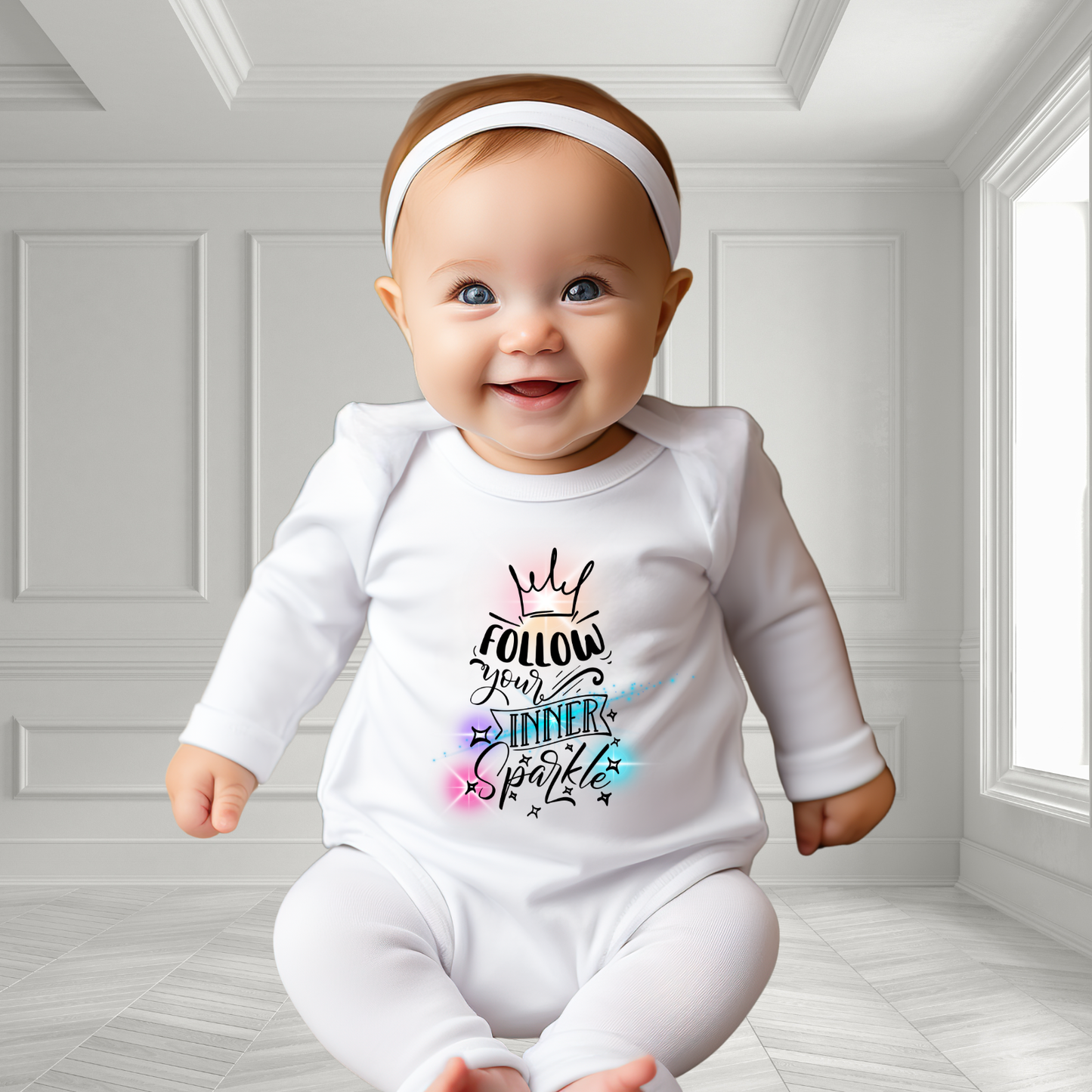 Follow Your Inner Sparkle Infant Long Sleeve Onesie