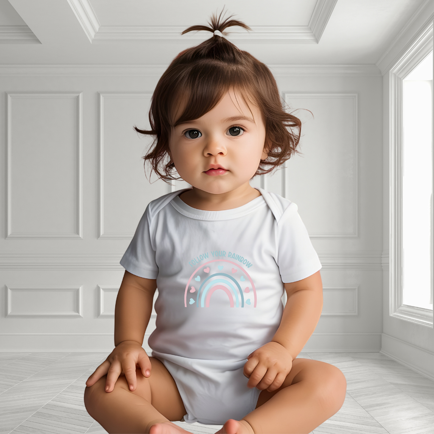 Follow Your Rainbow Infant Short Sleeve Onesie