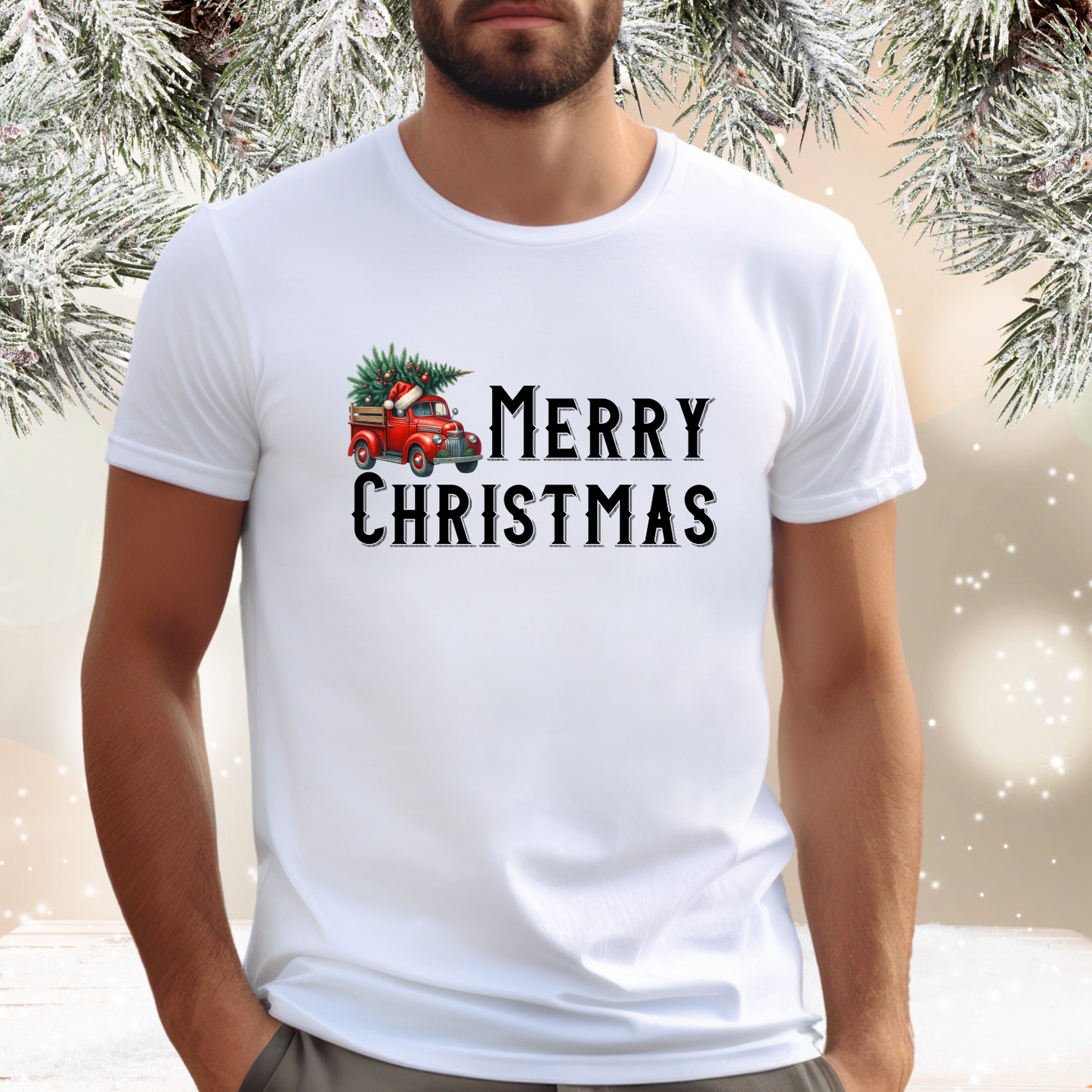 Merry Christmas Vintage Truck T-Shirt