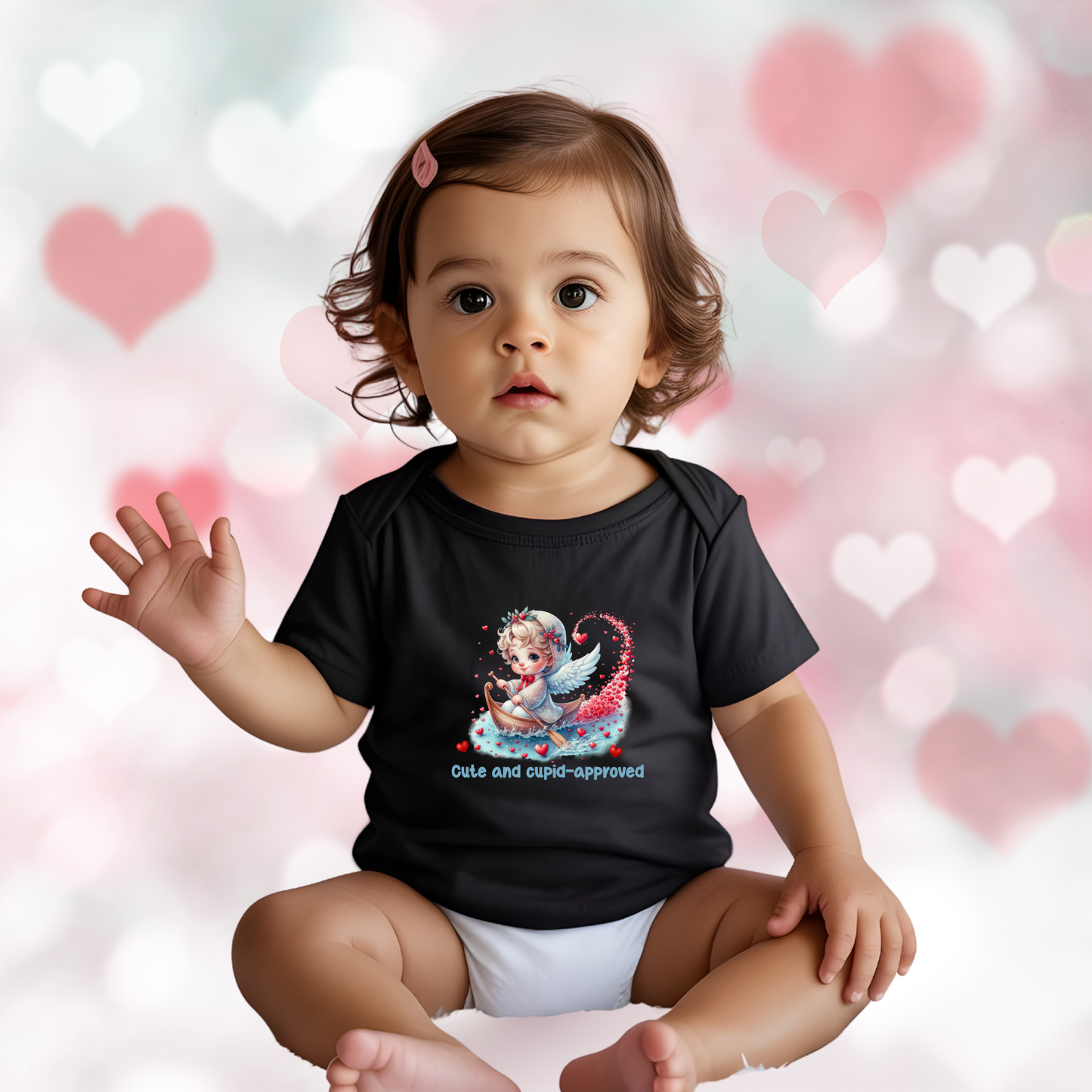 Cute And Cupid Approved Infant Short Sleeve Onesie