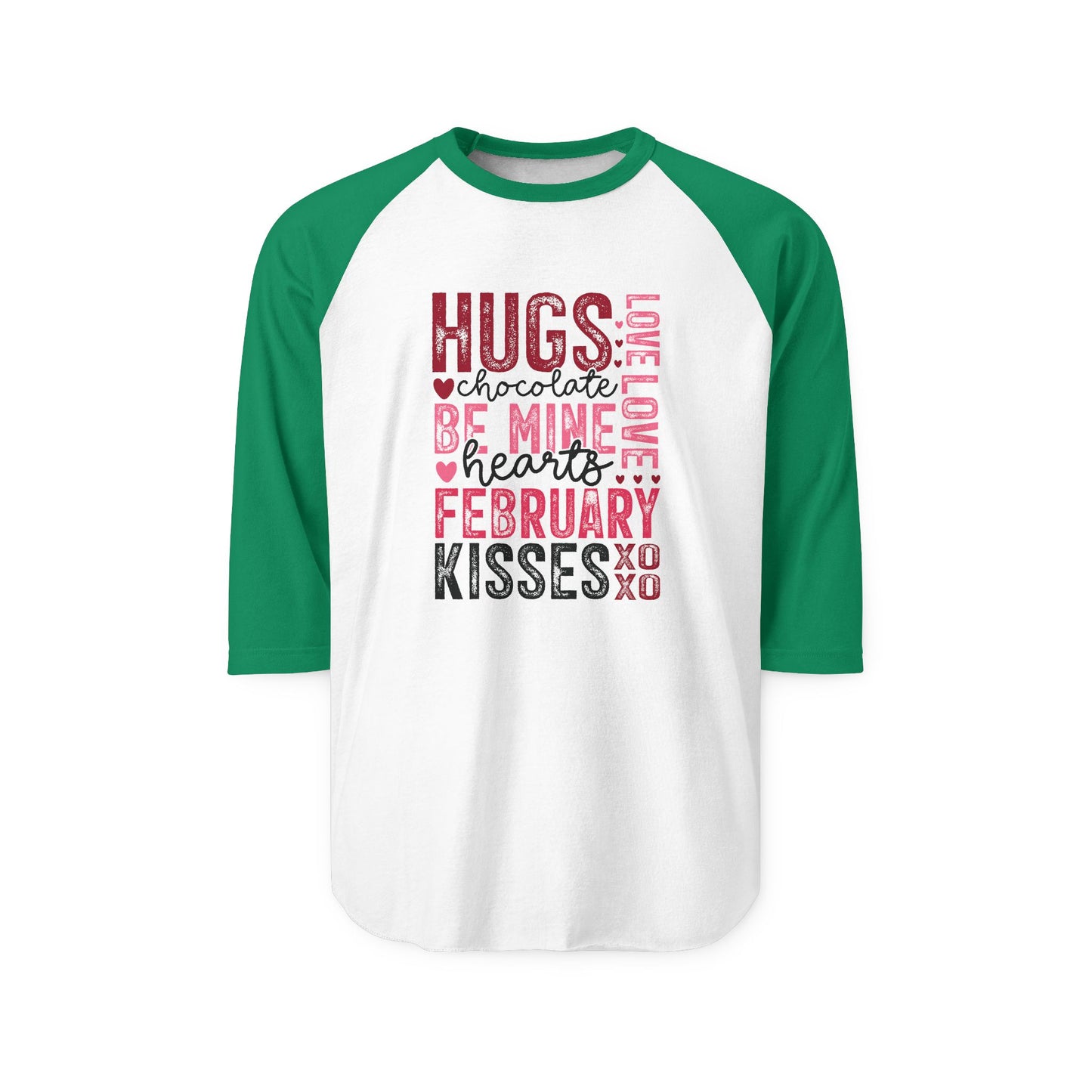 Valentine Typography Baseball Tee