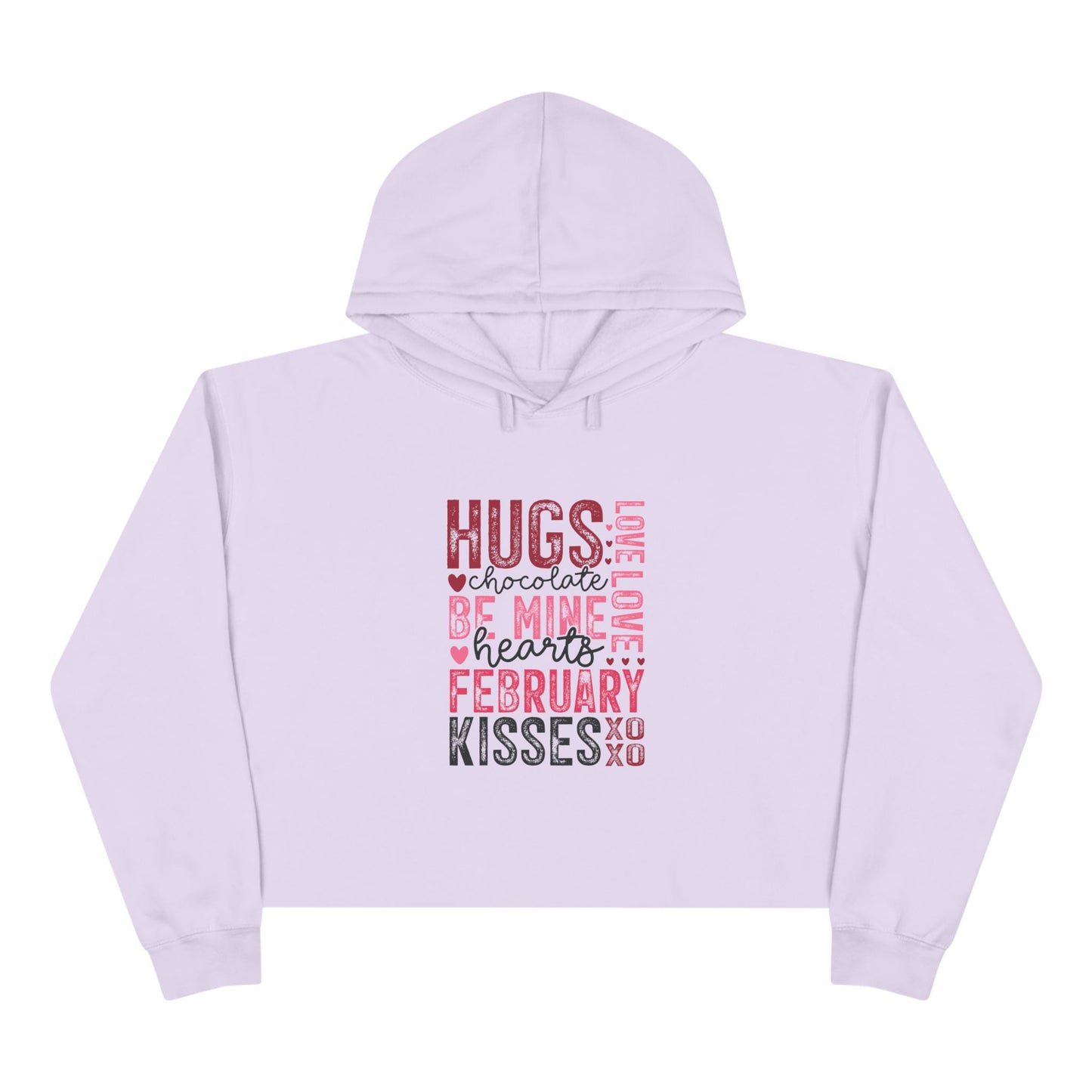 Valentine Typography Crop Hoodie