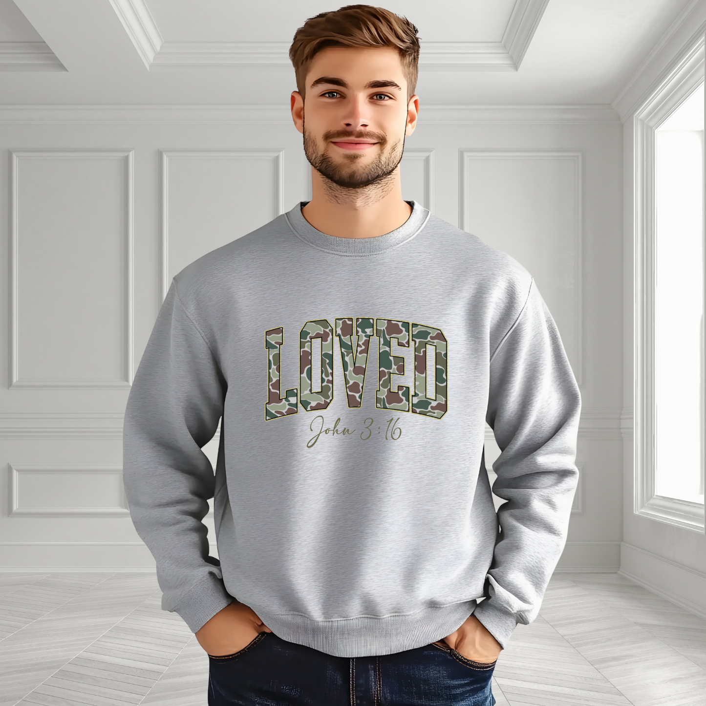 Loved John 3:16 Crewneck Sweatshirt