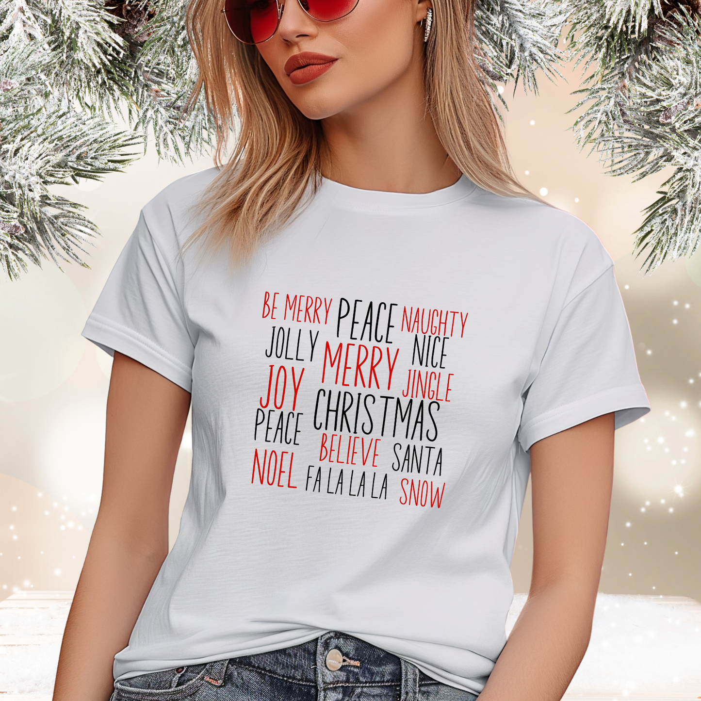 Festive Holiday Words T-Shirt