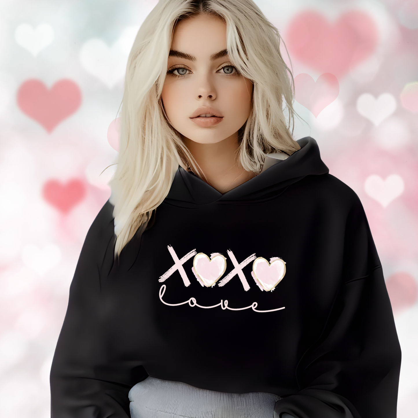 XO Love Crop Hoodie