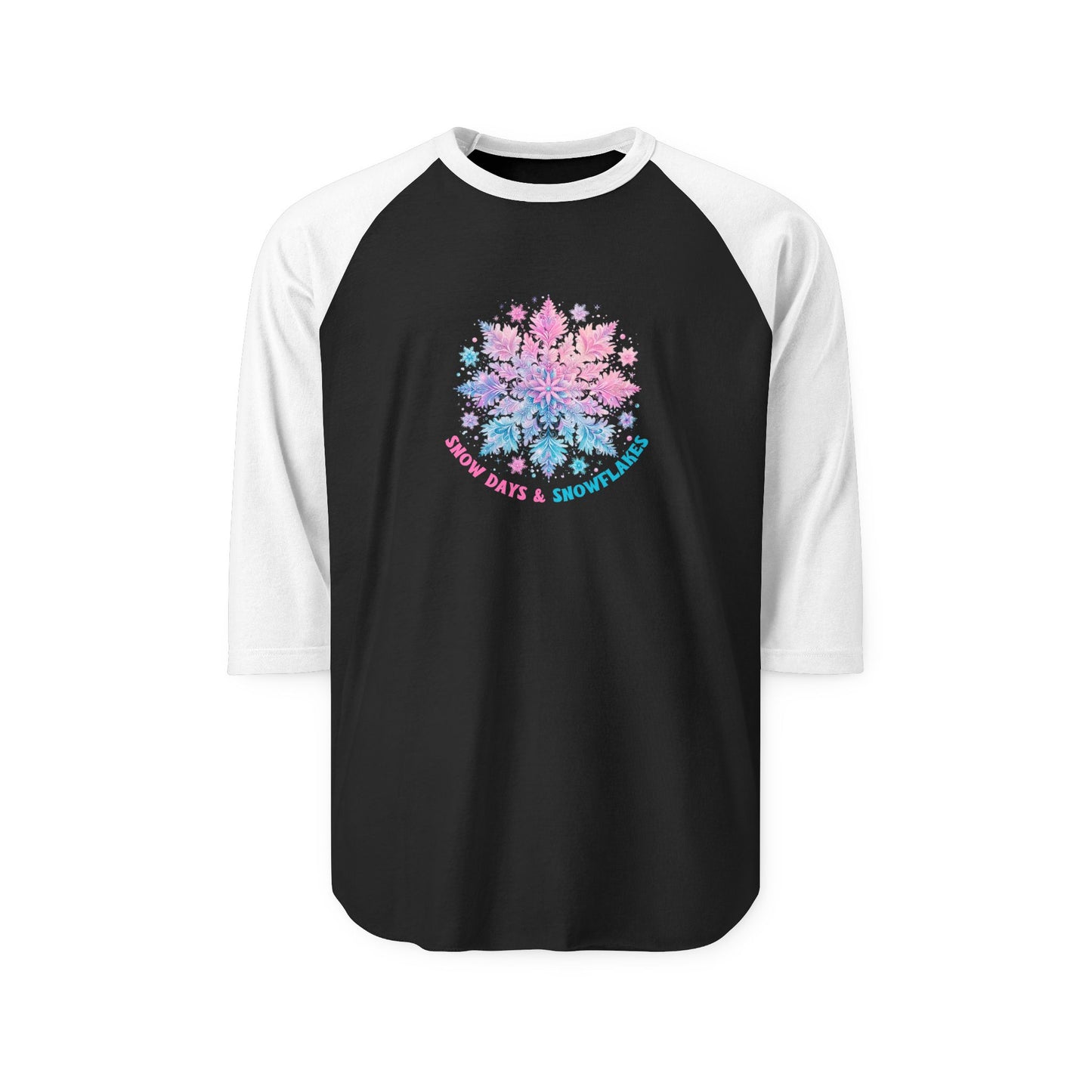 Snow Days & Snowflakes Baseball Tee