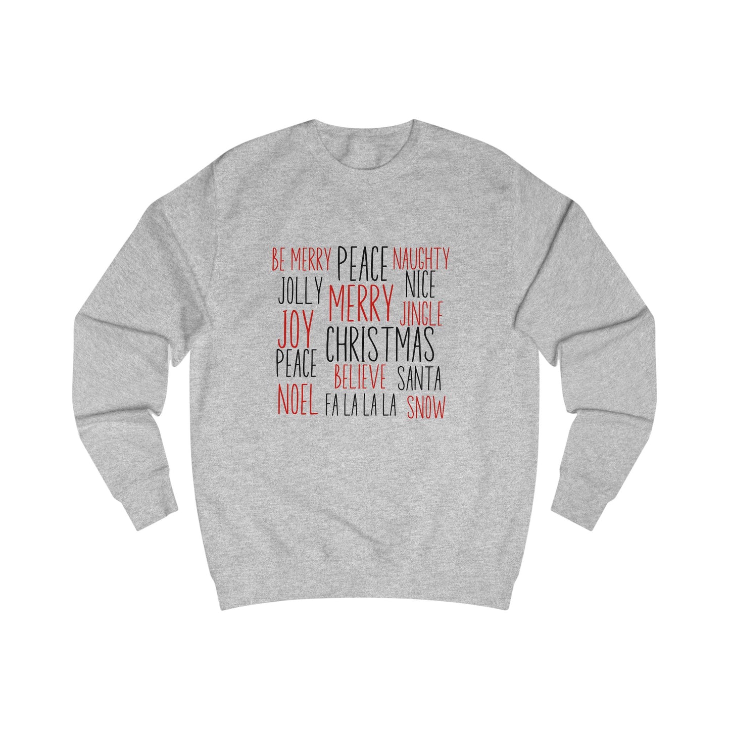 Festive Holiday Words Crewneck Sweatshirt