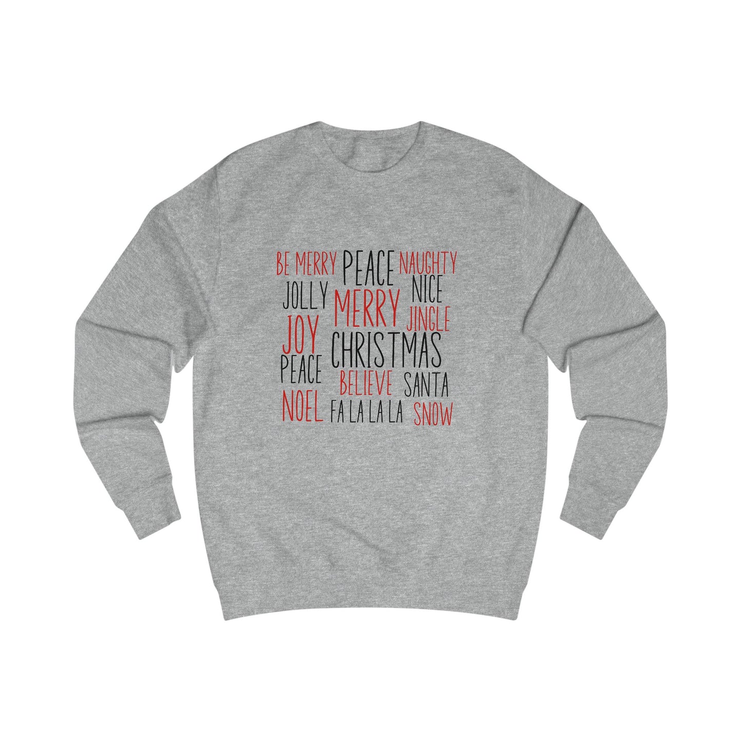 Festive Holiday Words Crewneck Sweatshirt