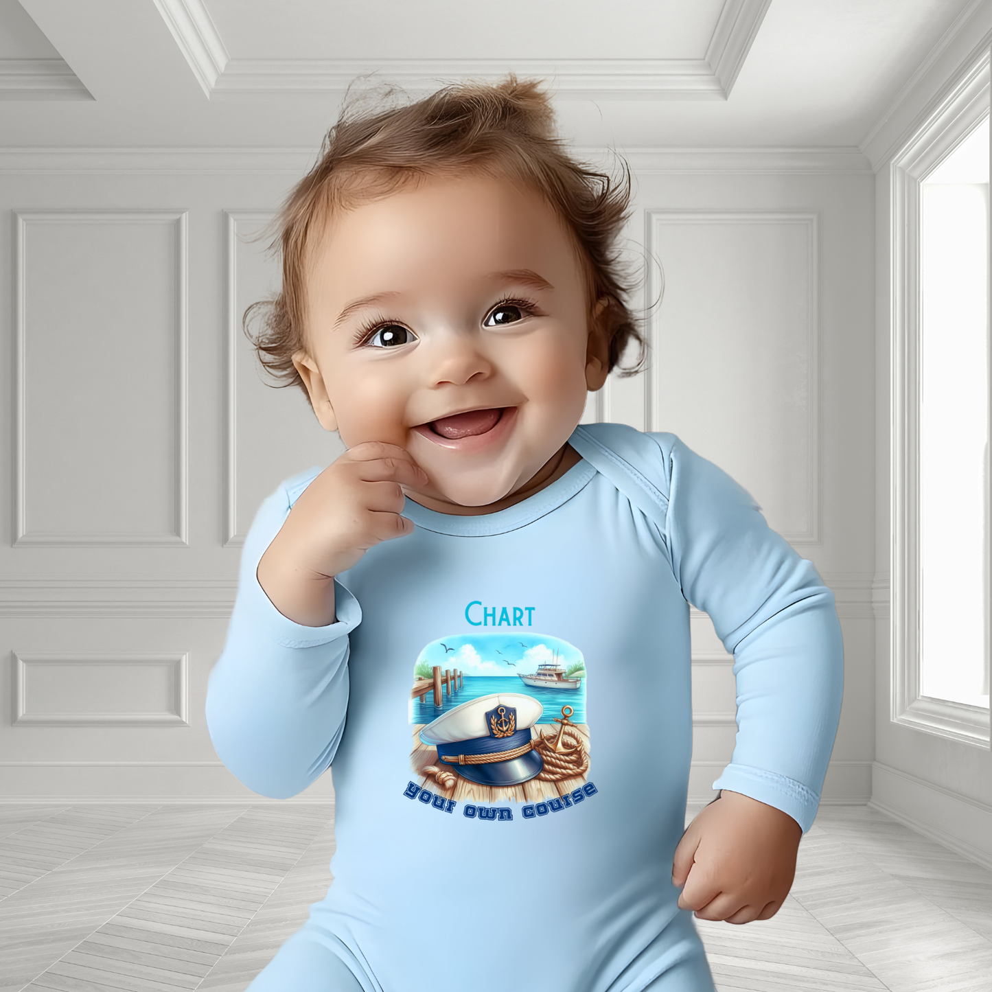 Chart Your Own Course Infant Long Sleeve Onesie