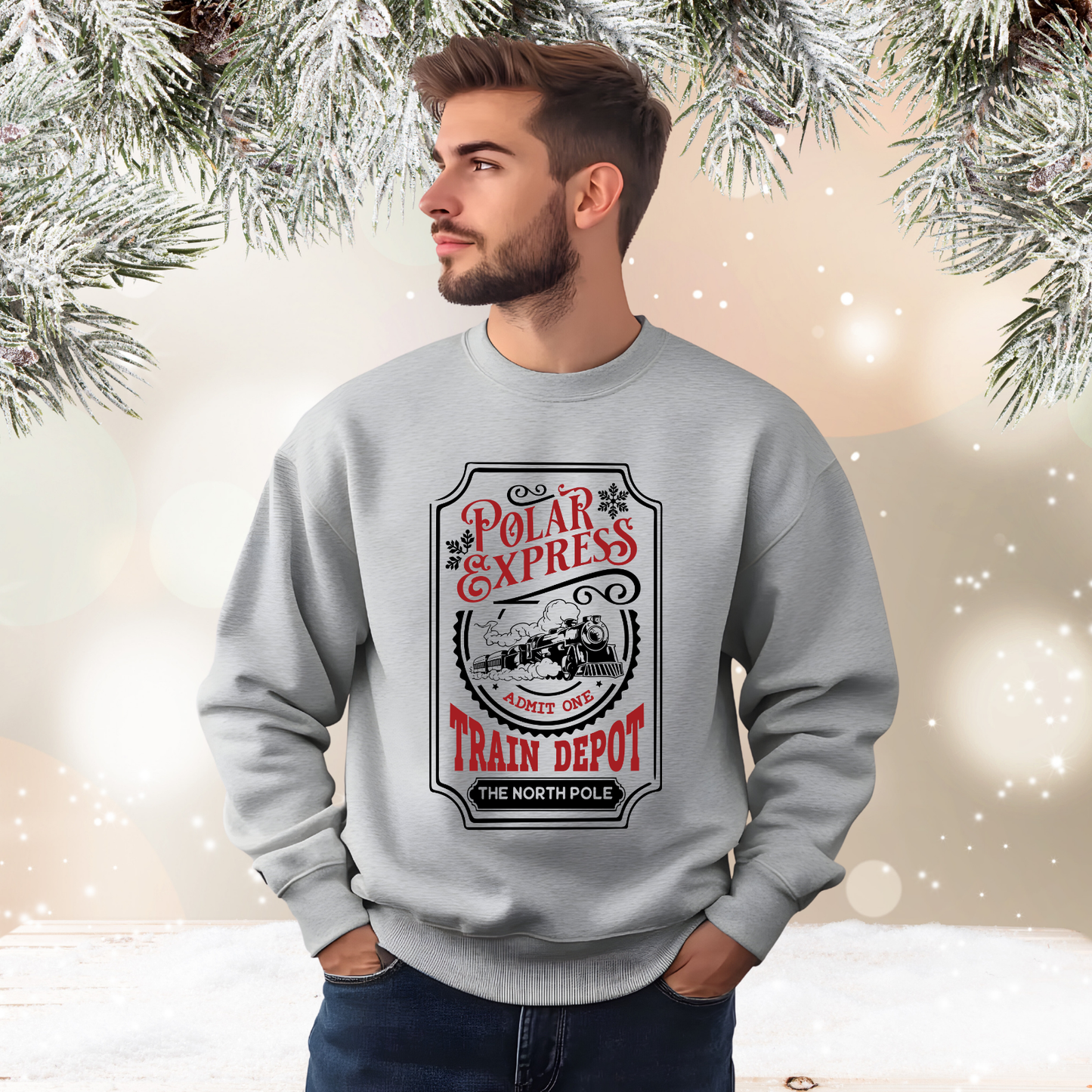 Polar Express Train Depot Crewneck Sweatshirt