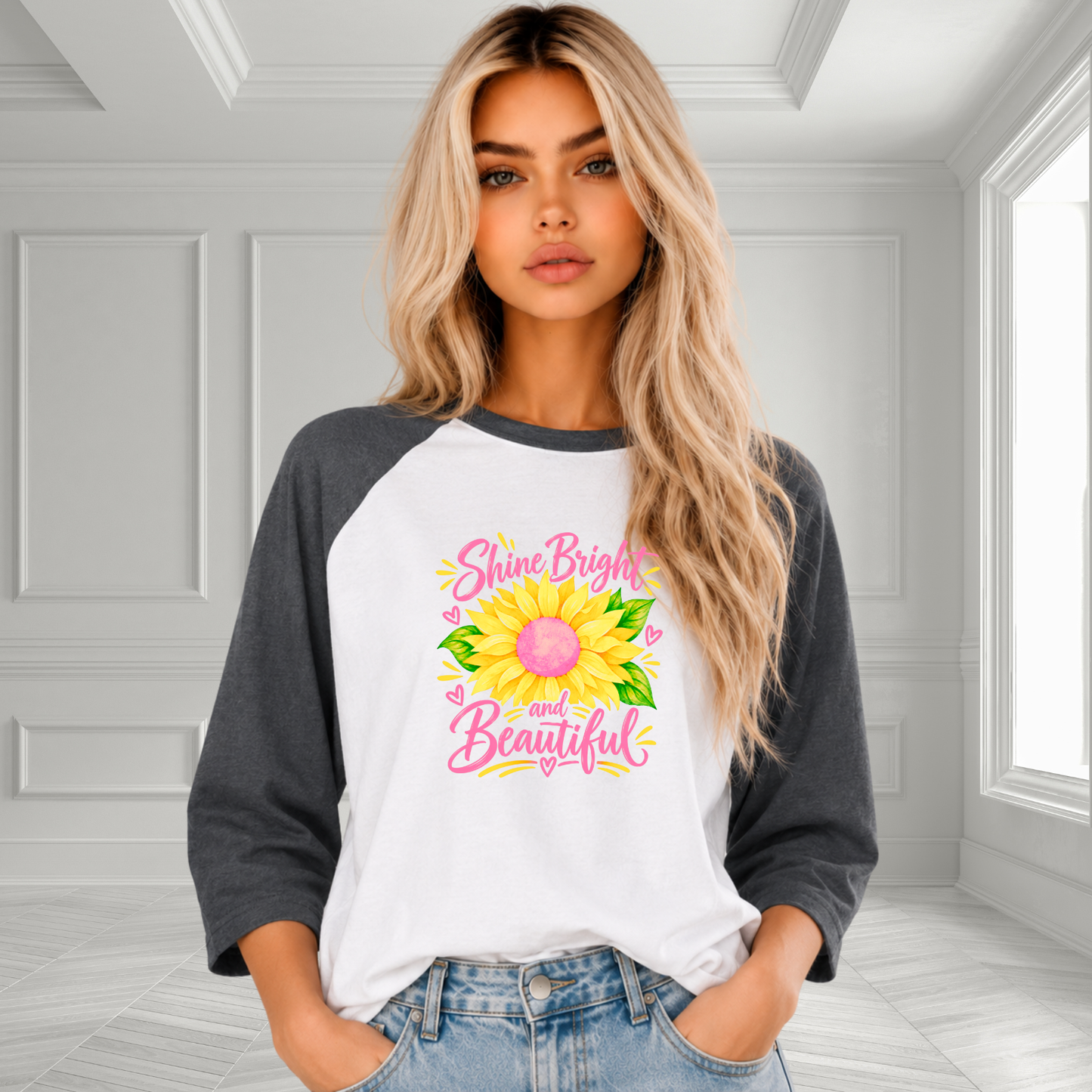 Shine Bright And Beautiful Baseball Tee