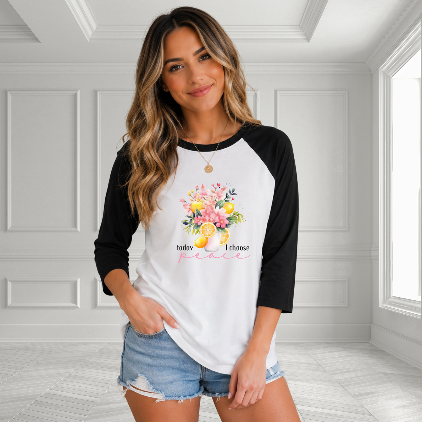 Today I Choose Peace Baseball Tee