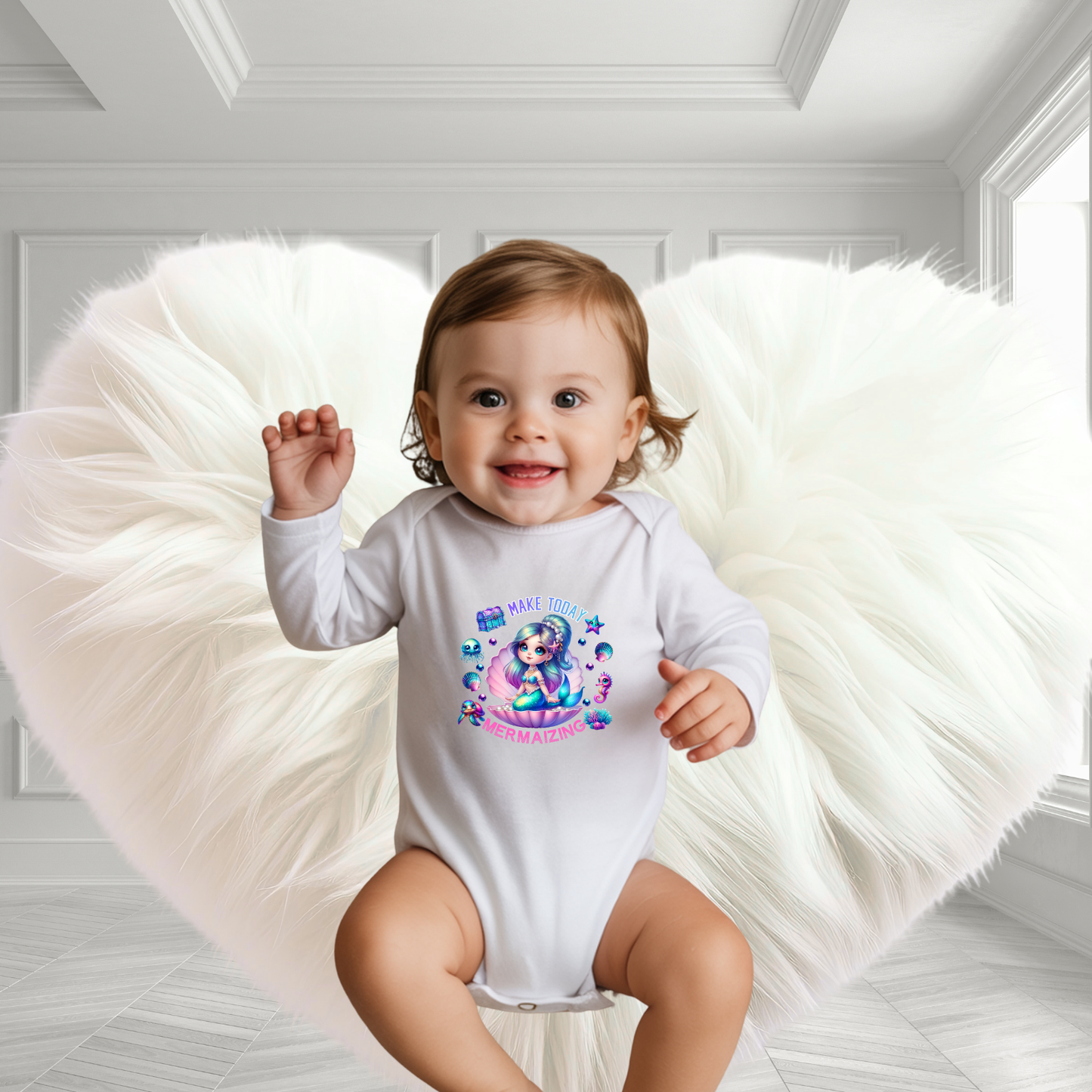 Make Today Mermaizing Infant Long Sleeve Onesie