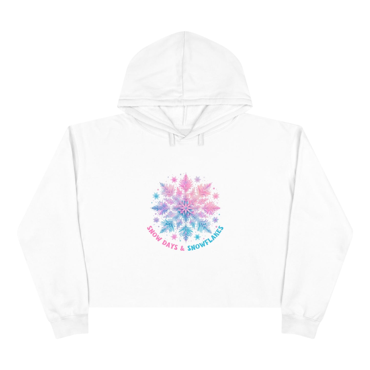 Snow Days & Snowflakes Crop Hoodie