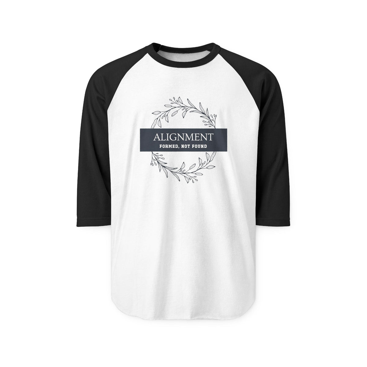 Alignment -Formed, Not Found Baseball Tee