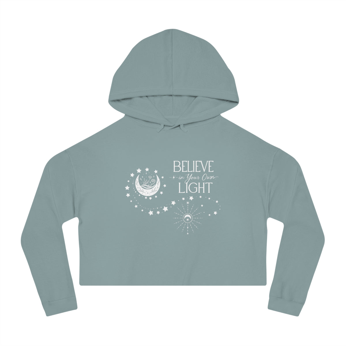 Believe In Your Own Light Crop Hoodie