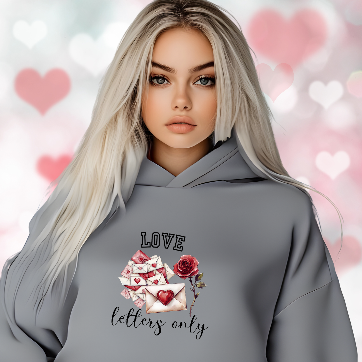Love Letters Only Crop Hoodie