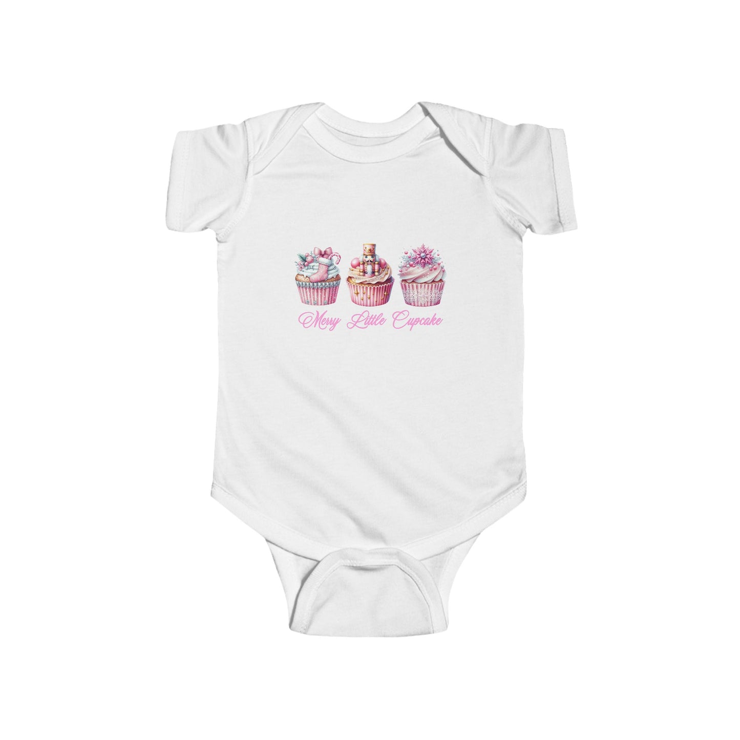 Merry Little Cupcake Infant Short Sleeve Onesie