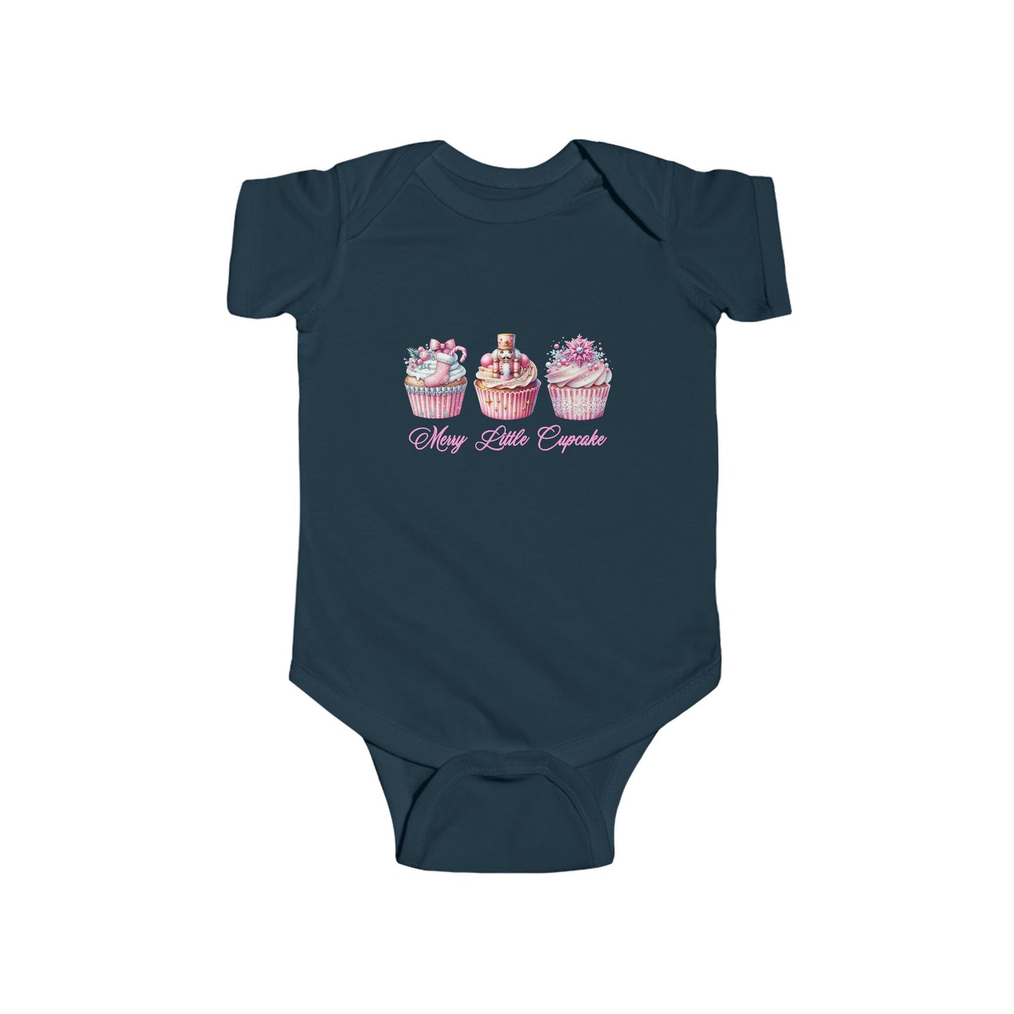 Merry Little Cupcake Infant Short Sleeve Onesie