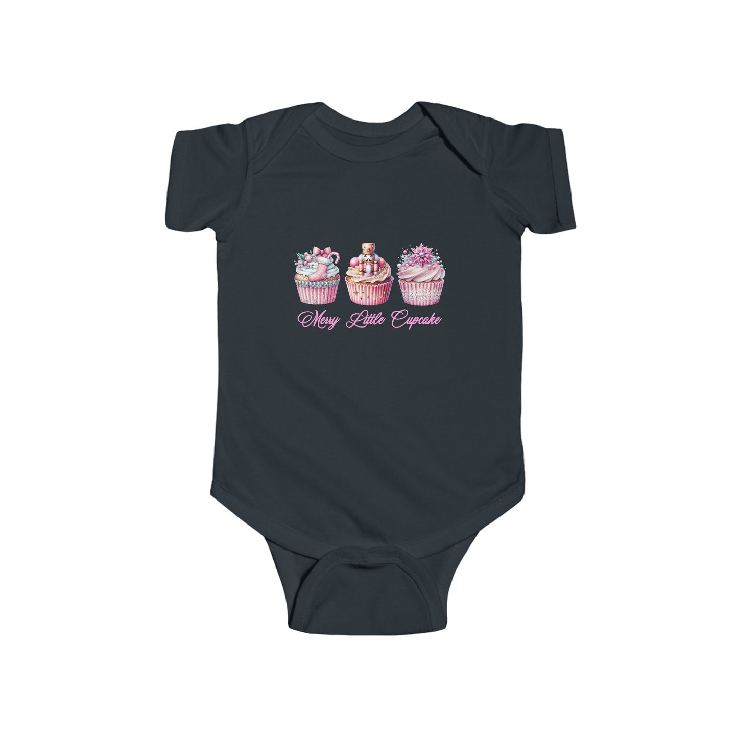 Merry Little Cupcake Infant Short Sleeve Onesie