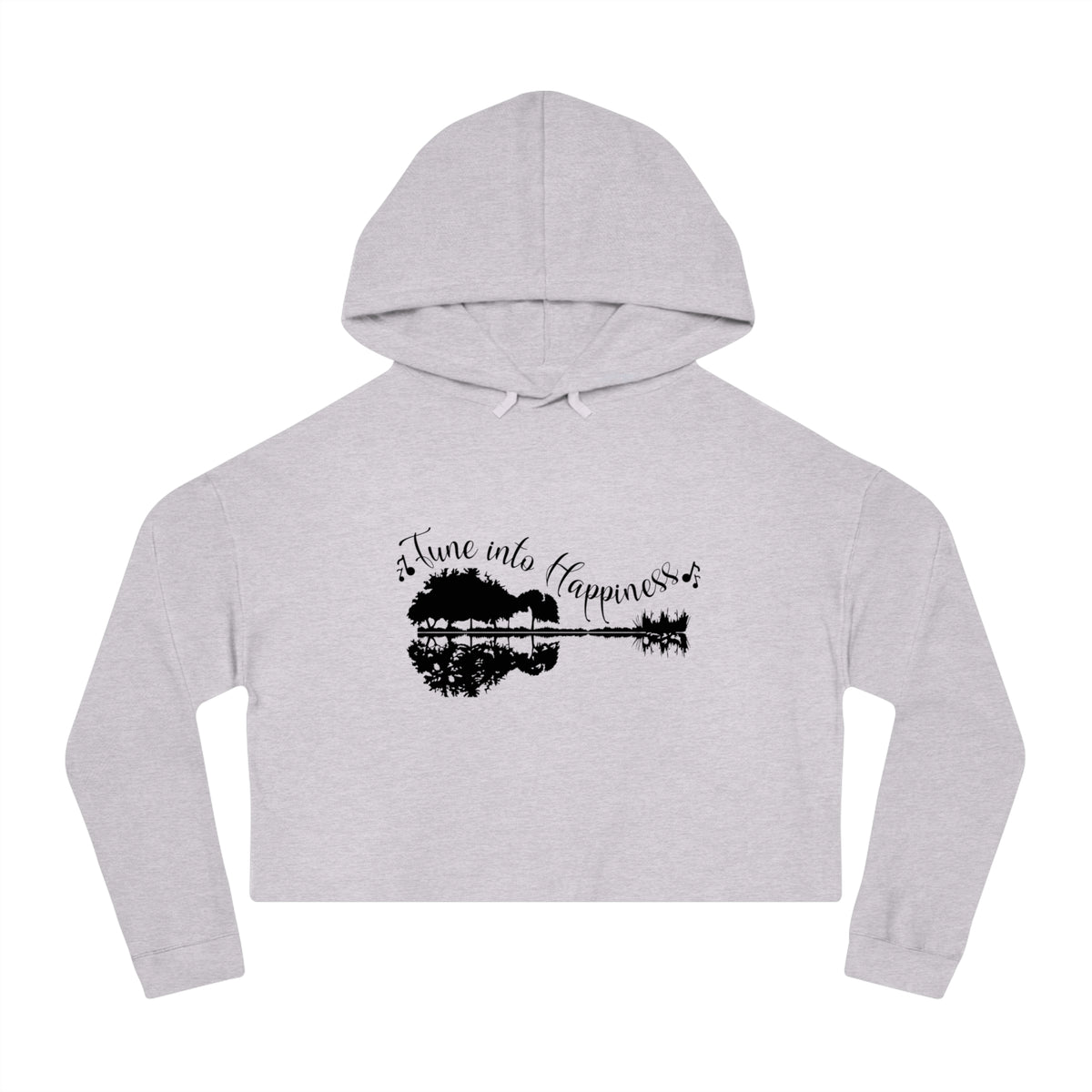 Tune Into Happiness Crop Hoodie