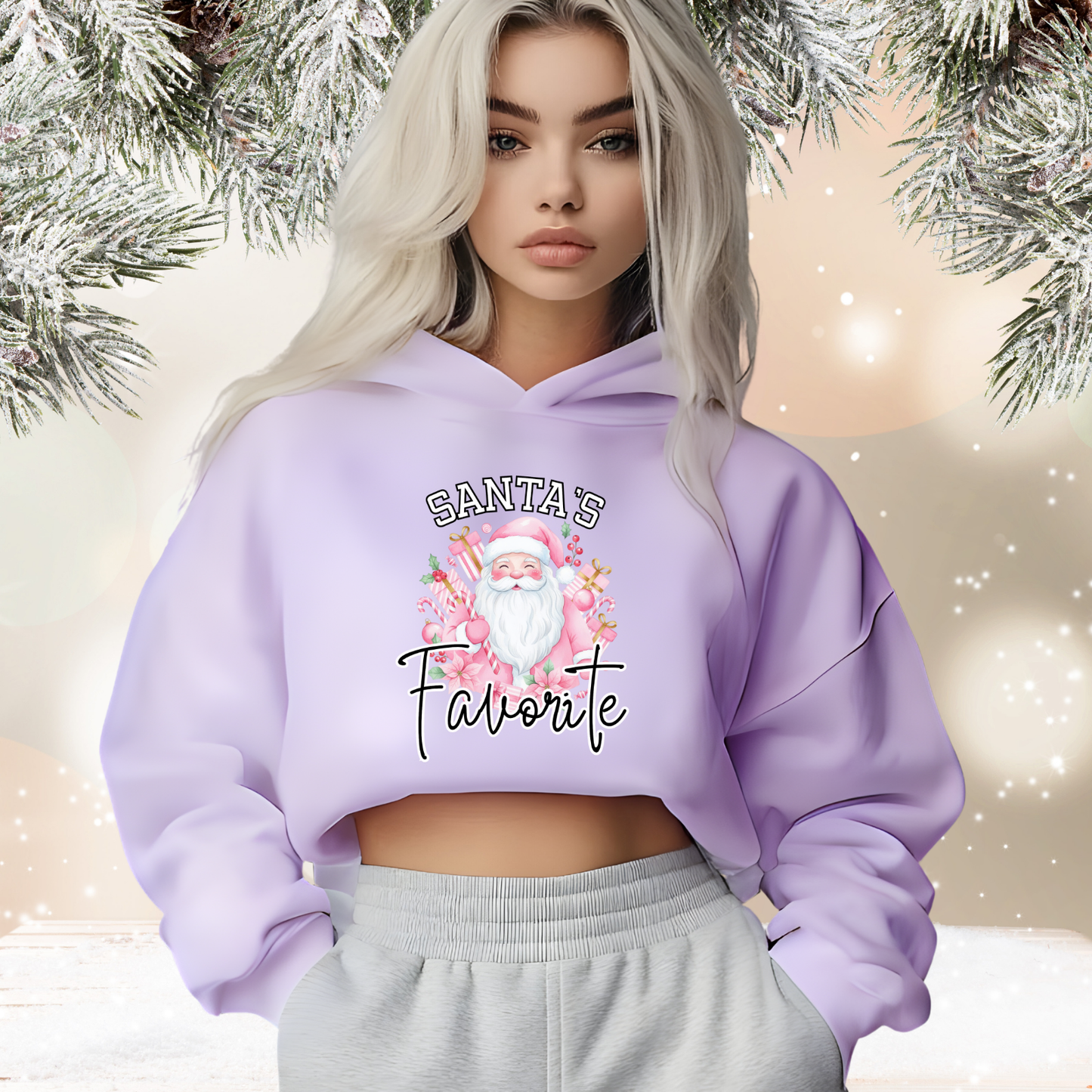 Santa’s Favorite Crop Hoodie