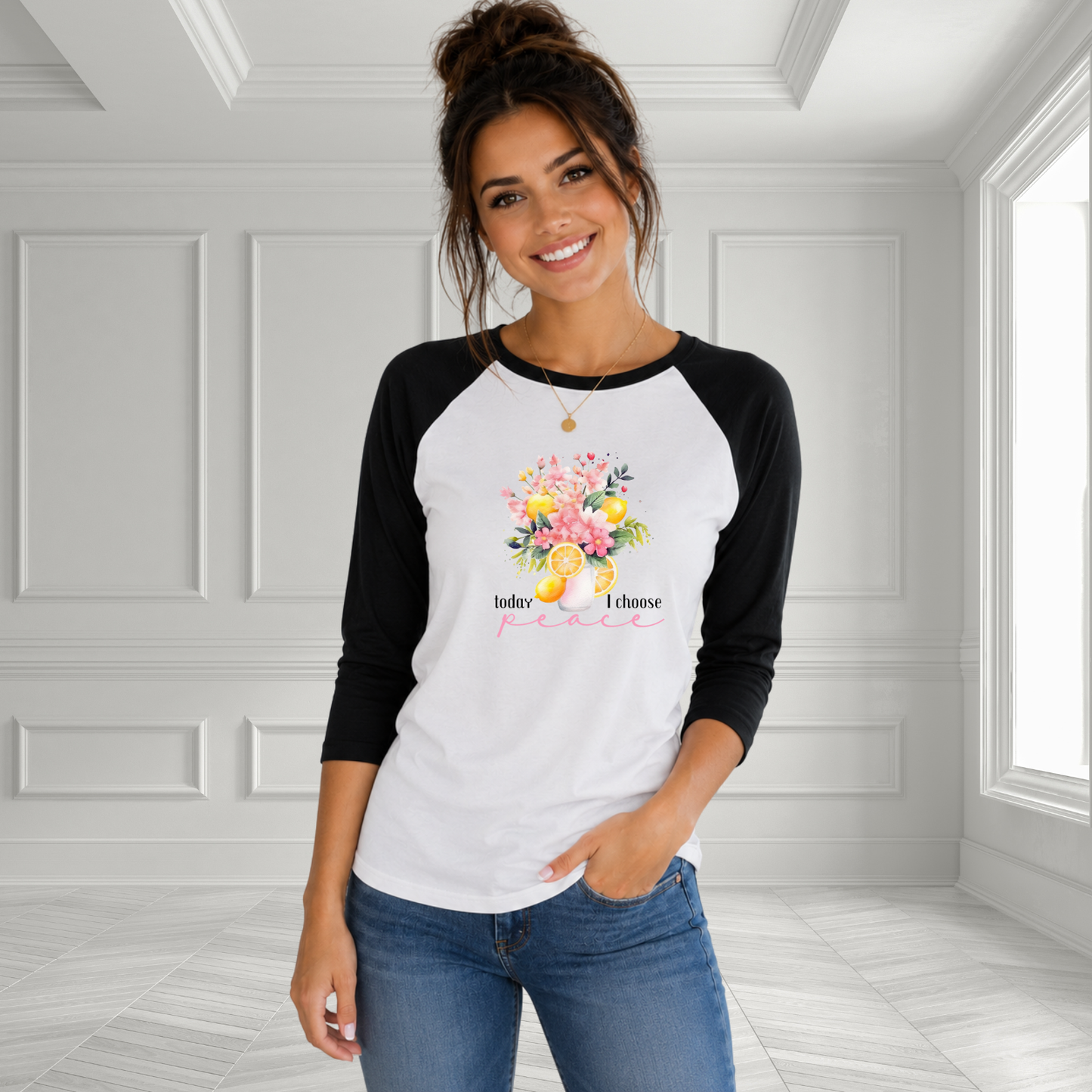 Today I Choose Peace Baseball Tee