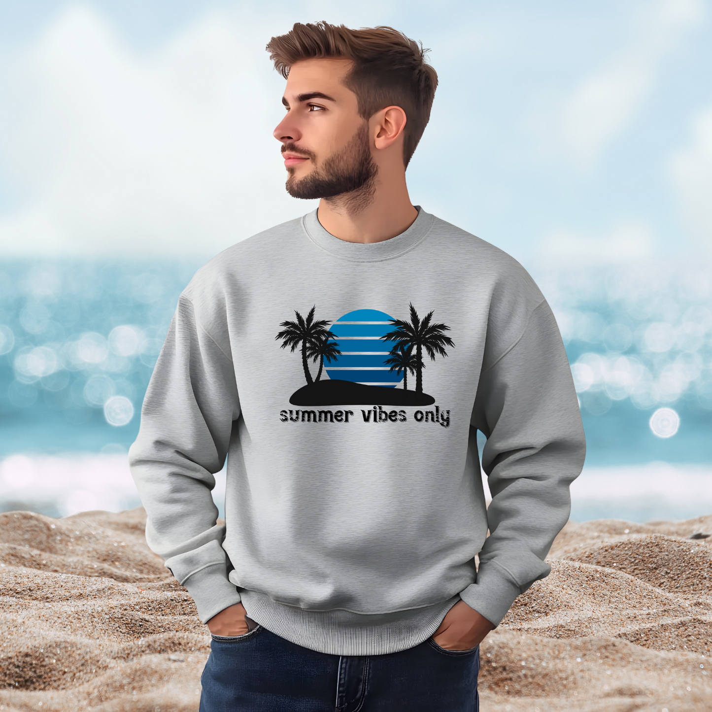 Summer Vibes Only Crewneck Sweatshirt