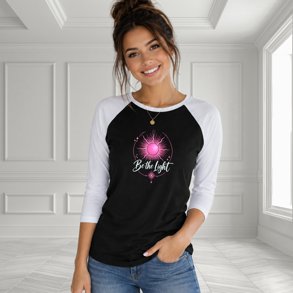 Be The Light Baseball Tee