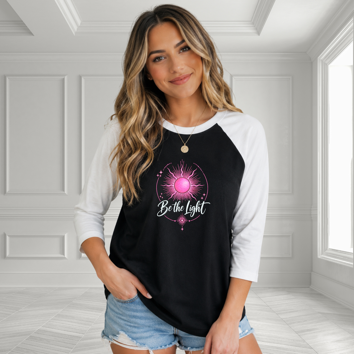 Be The Light Baseball Tee