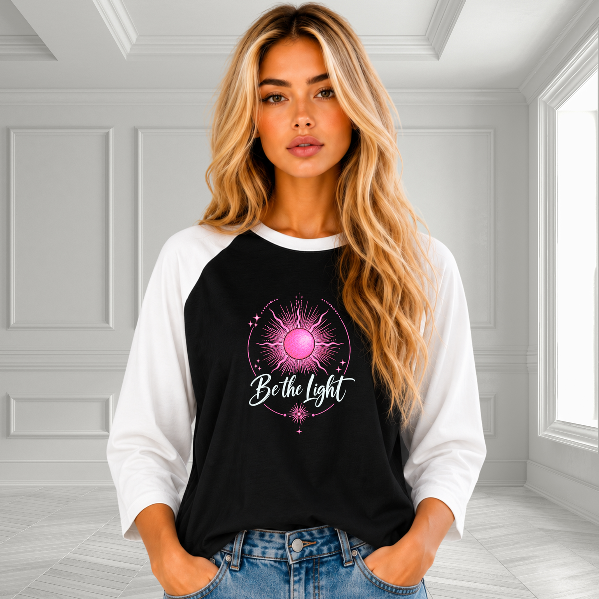 Be The Light Baseball Tee