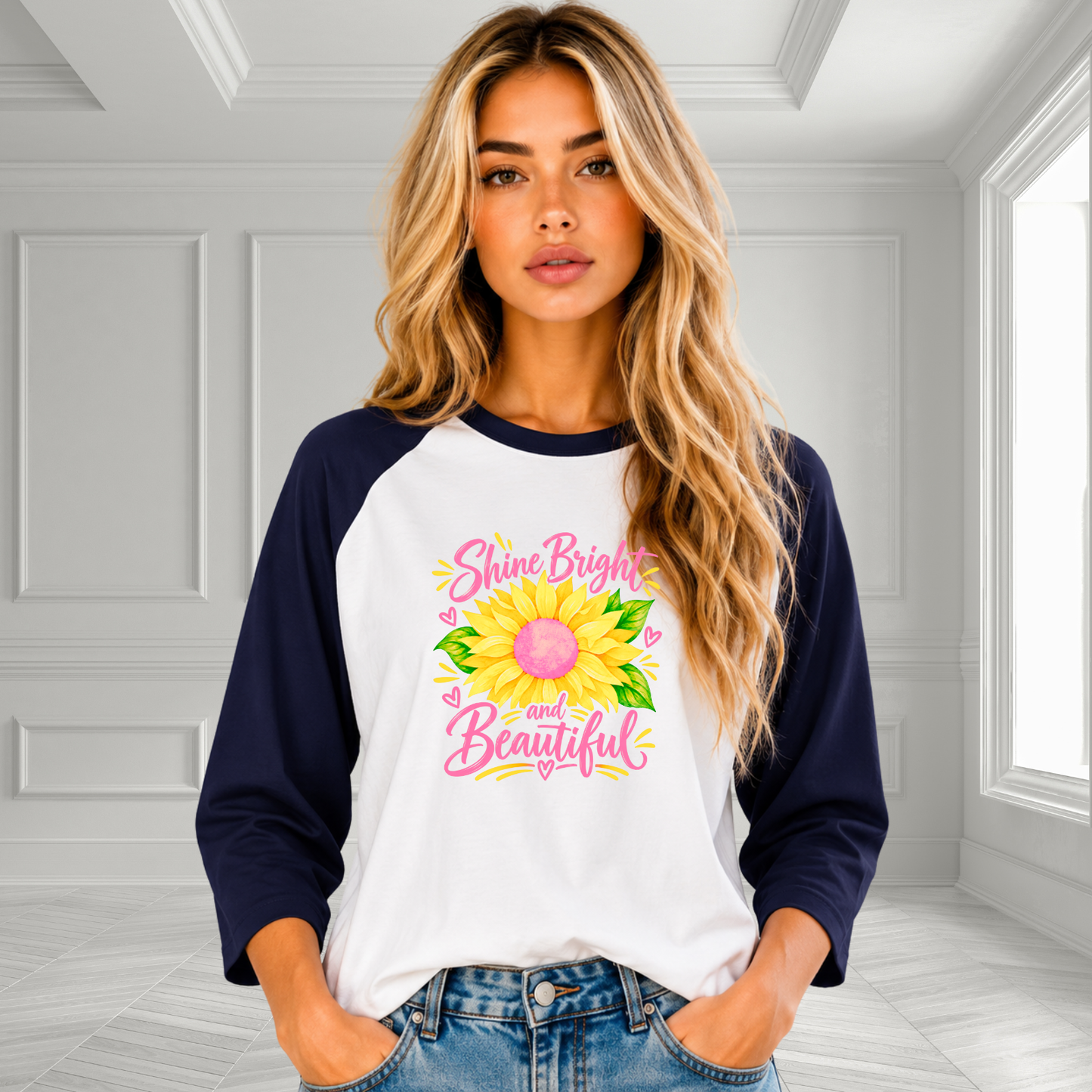Shine Bright And Beautiful Baseball Tee