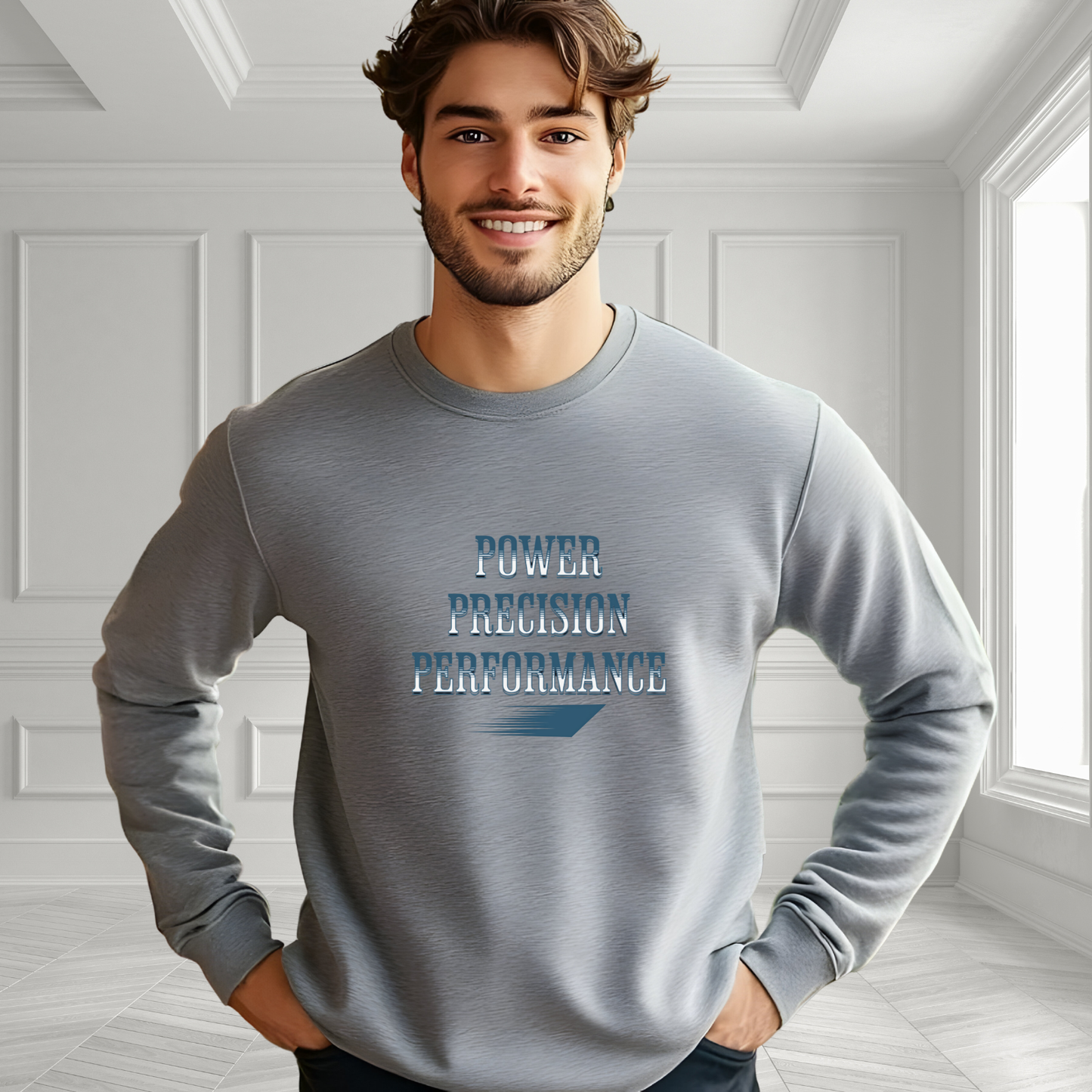 Power, Precision, Performance Crewneck Sweatshirt