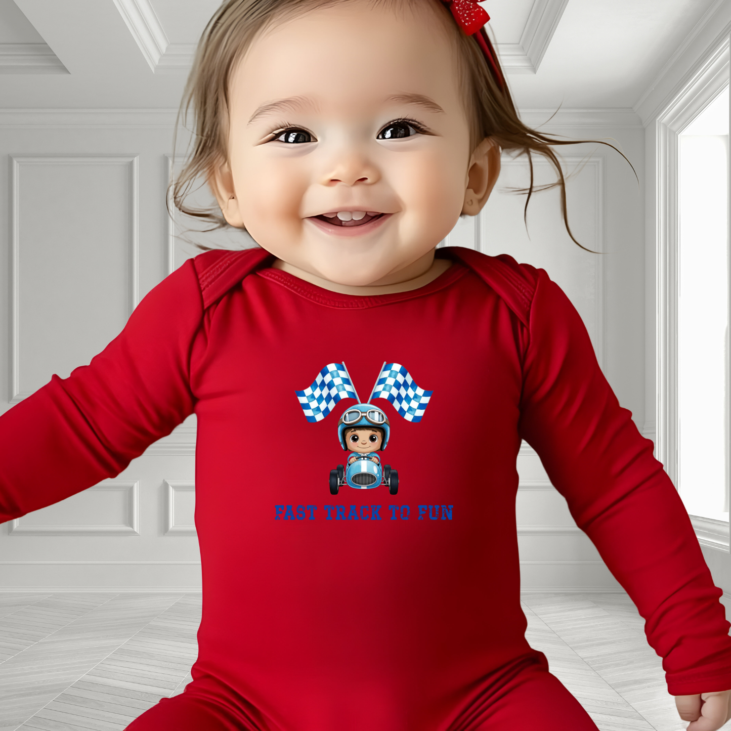 Fast Track To Fun Infant Long Sleeve Onesie