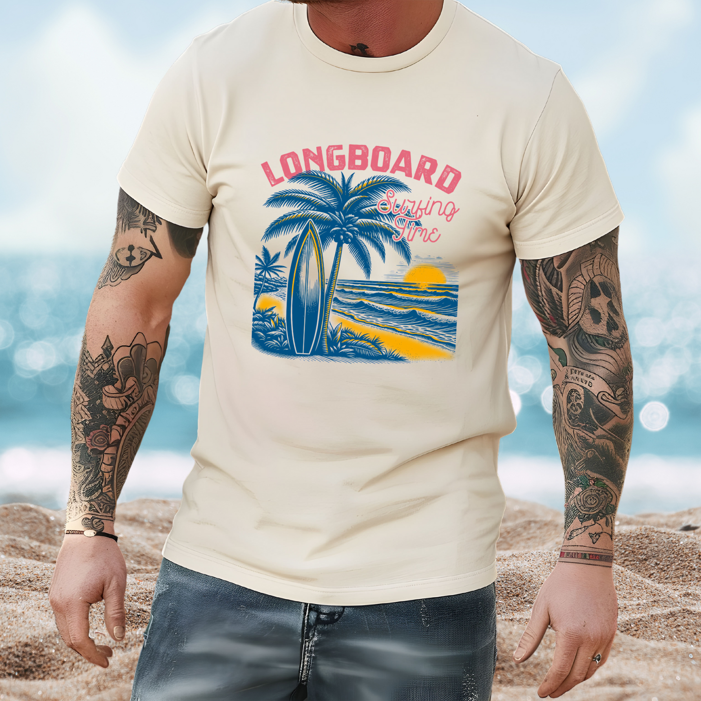 Longboard Surfing T-Shirt