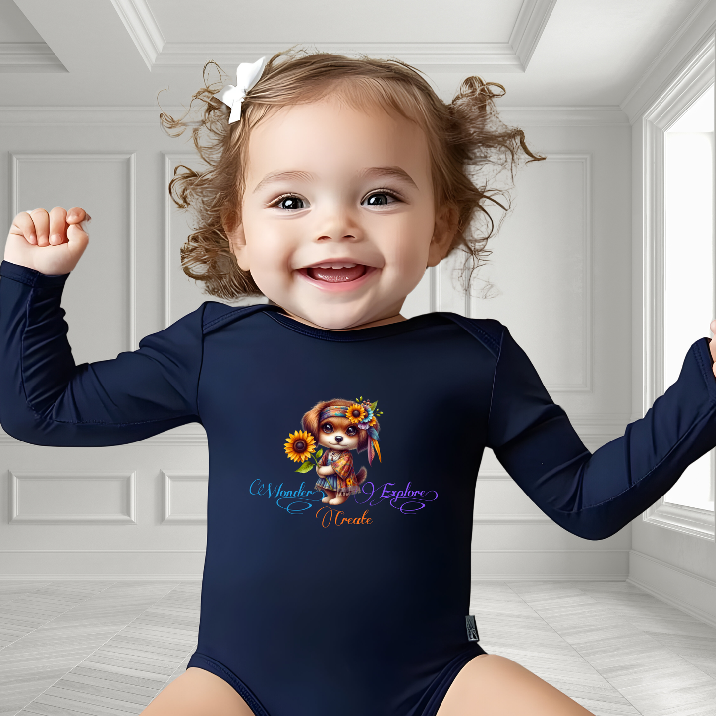 Wonder, Explore, Create Infant Long Sleeve Onesie