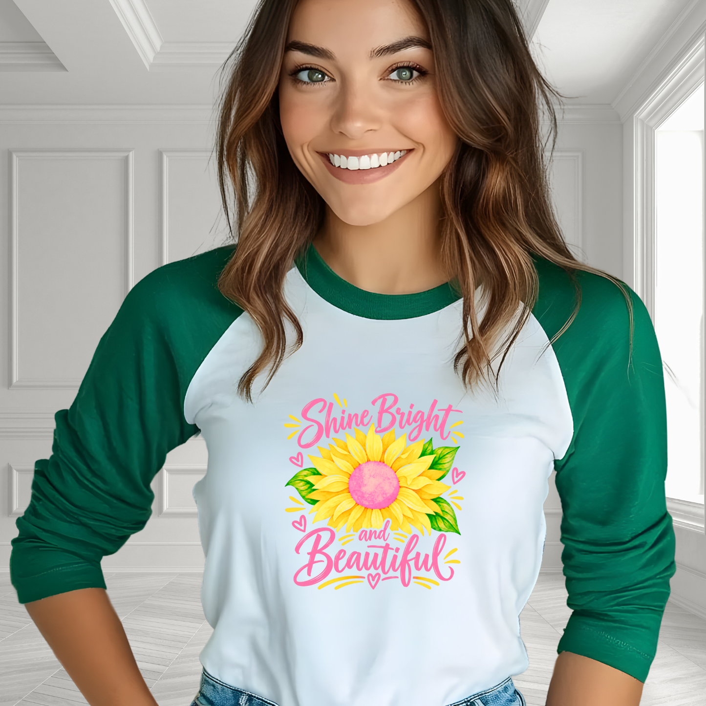 Shine Bright And Beautiful Baseball Tee