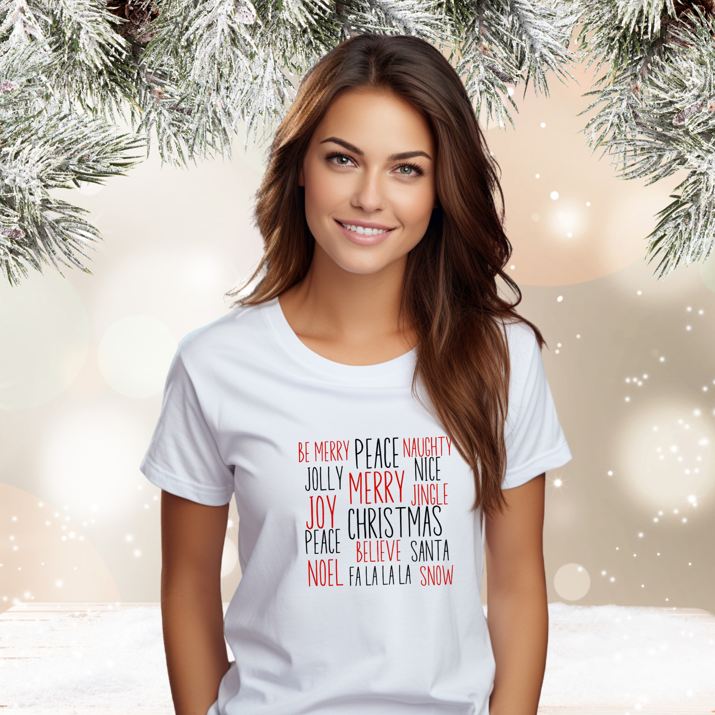 Festive Holiday Words T-Shirt