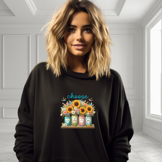 Choose Faith, Hope, Love, Joy Crewneck Sweatshirt
