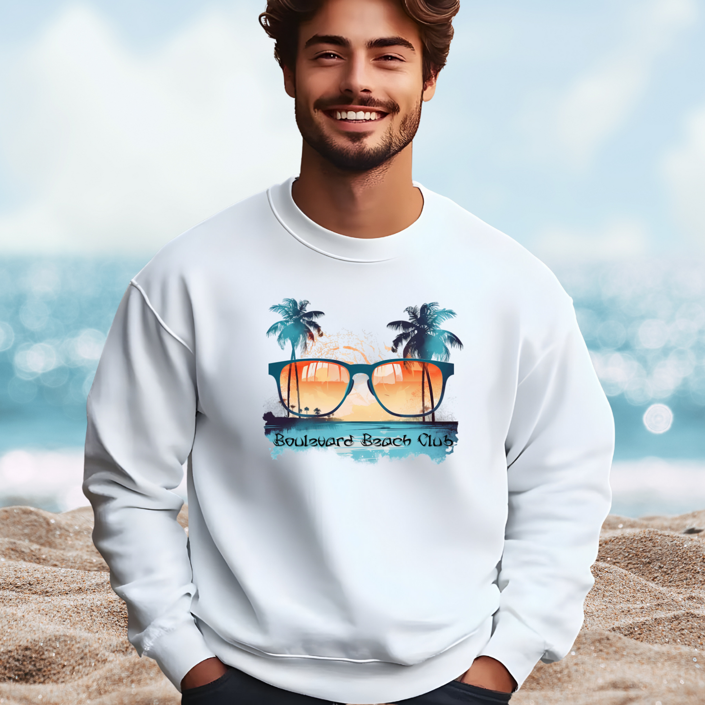 Boulevard Beach Club Crewneck Sweatshirt