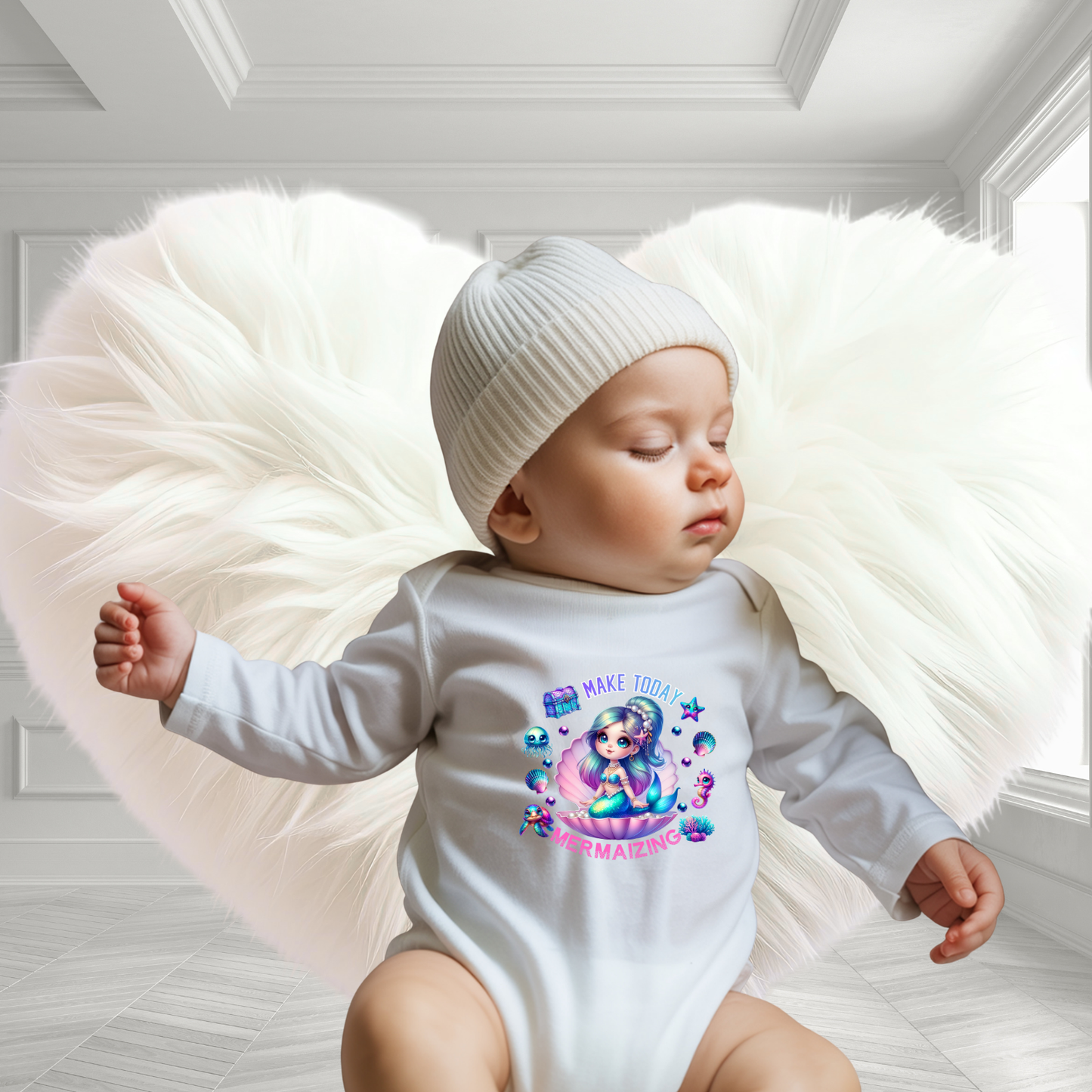Make Today Mermaizing Infant Long Sleeve Onesie